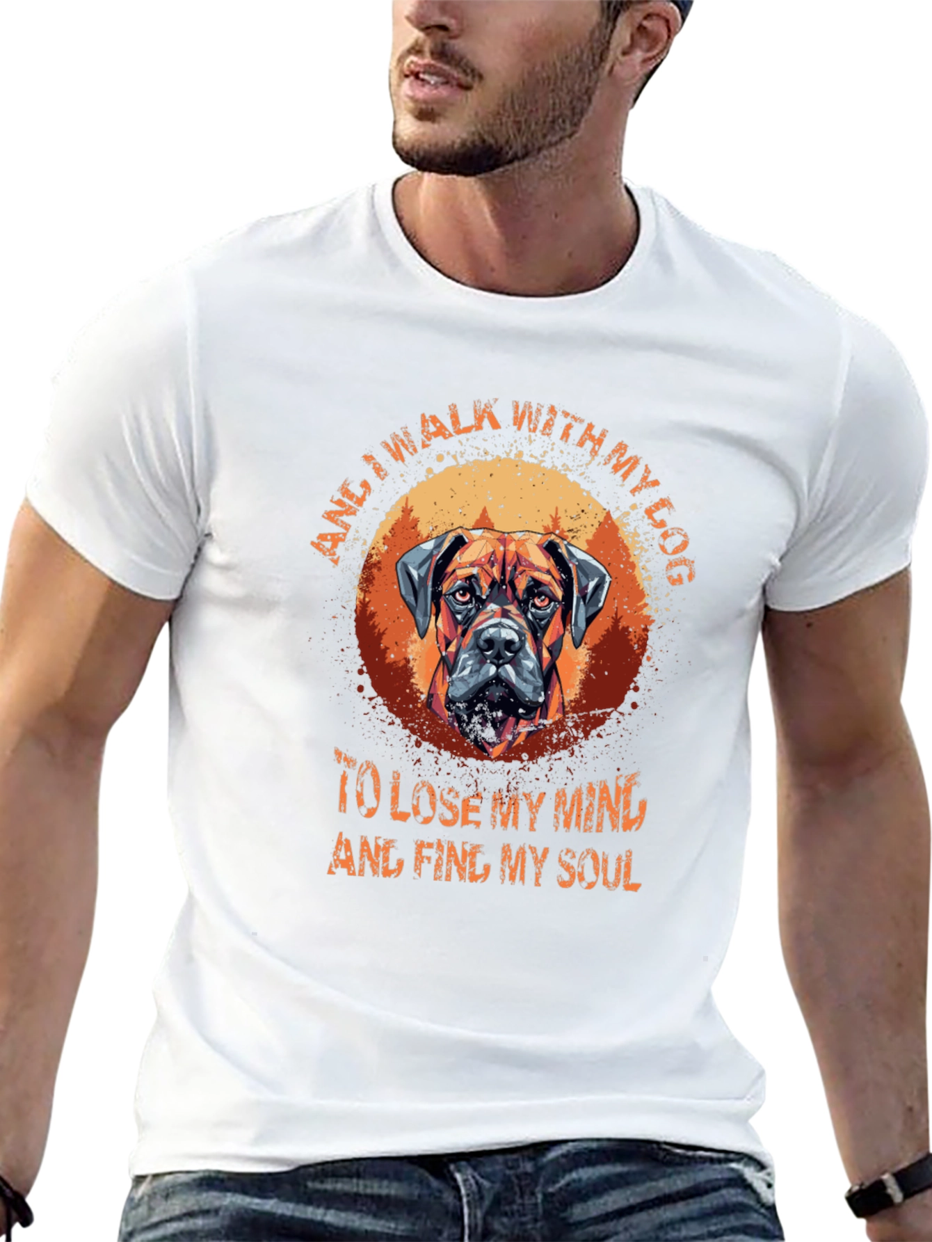 Dog Lover T-Shirt: Walk With My Dog Graphic Tee