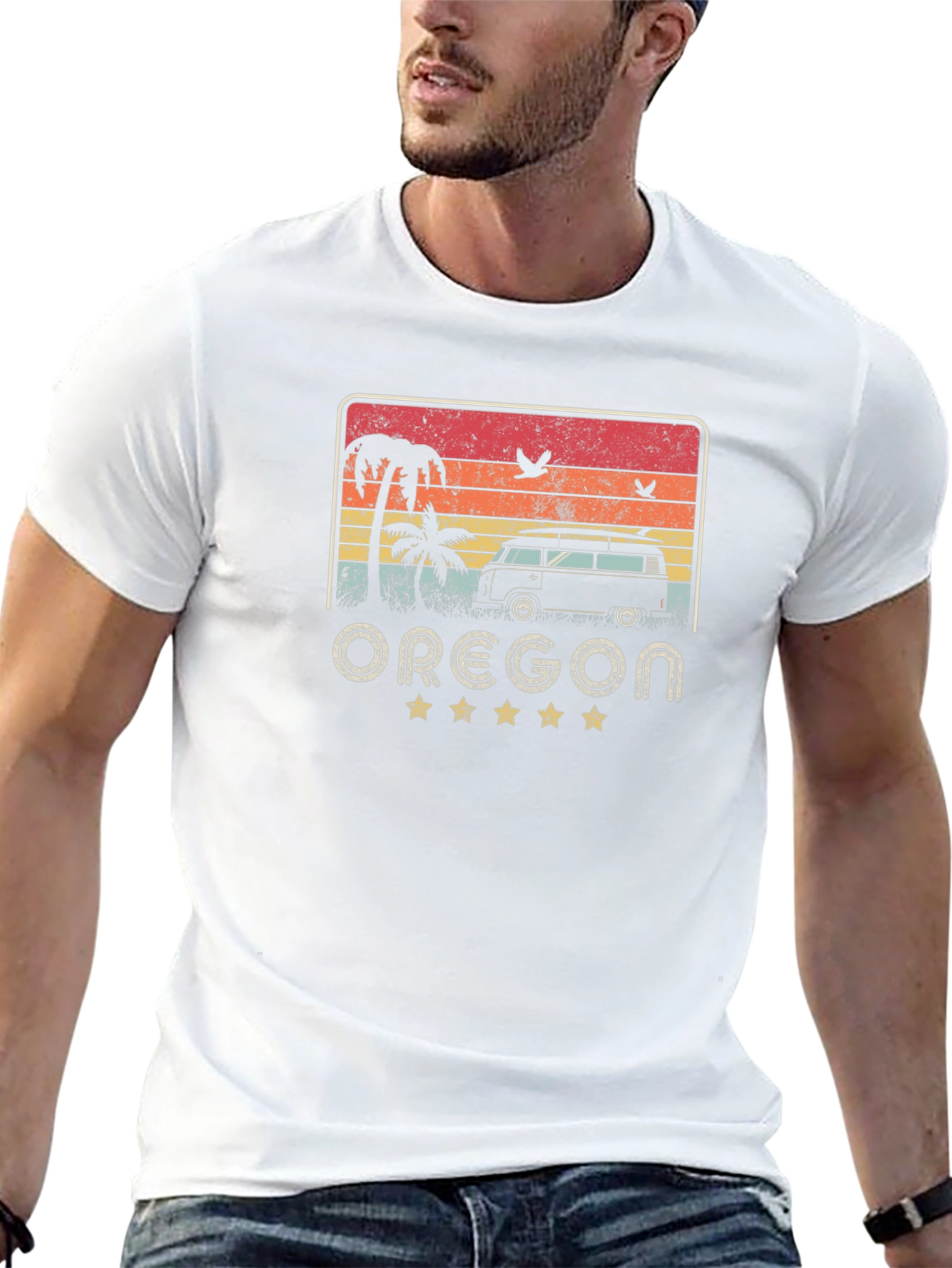 Retro Oregon Surf Van Graphic Tee