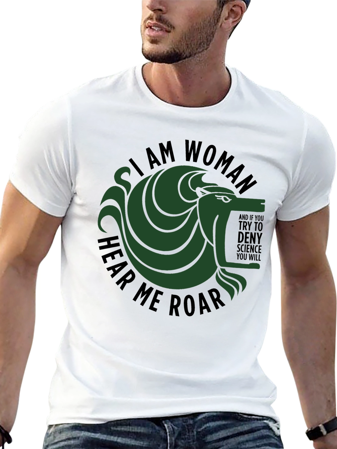 I am Woman Hear Me Roar Graphic Tee