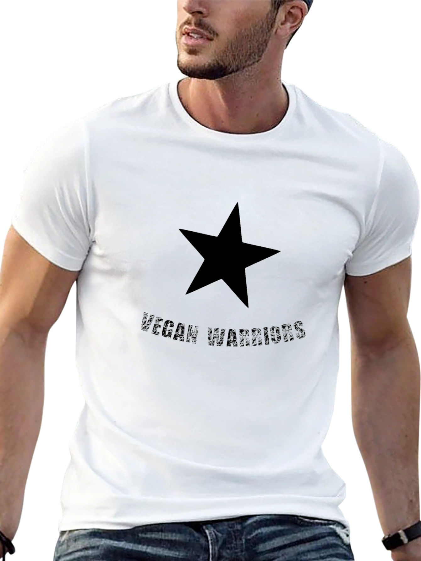 Vegan Warrior Black Star Tee