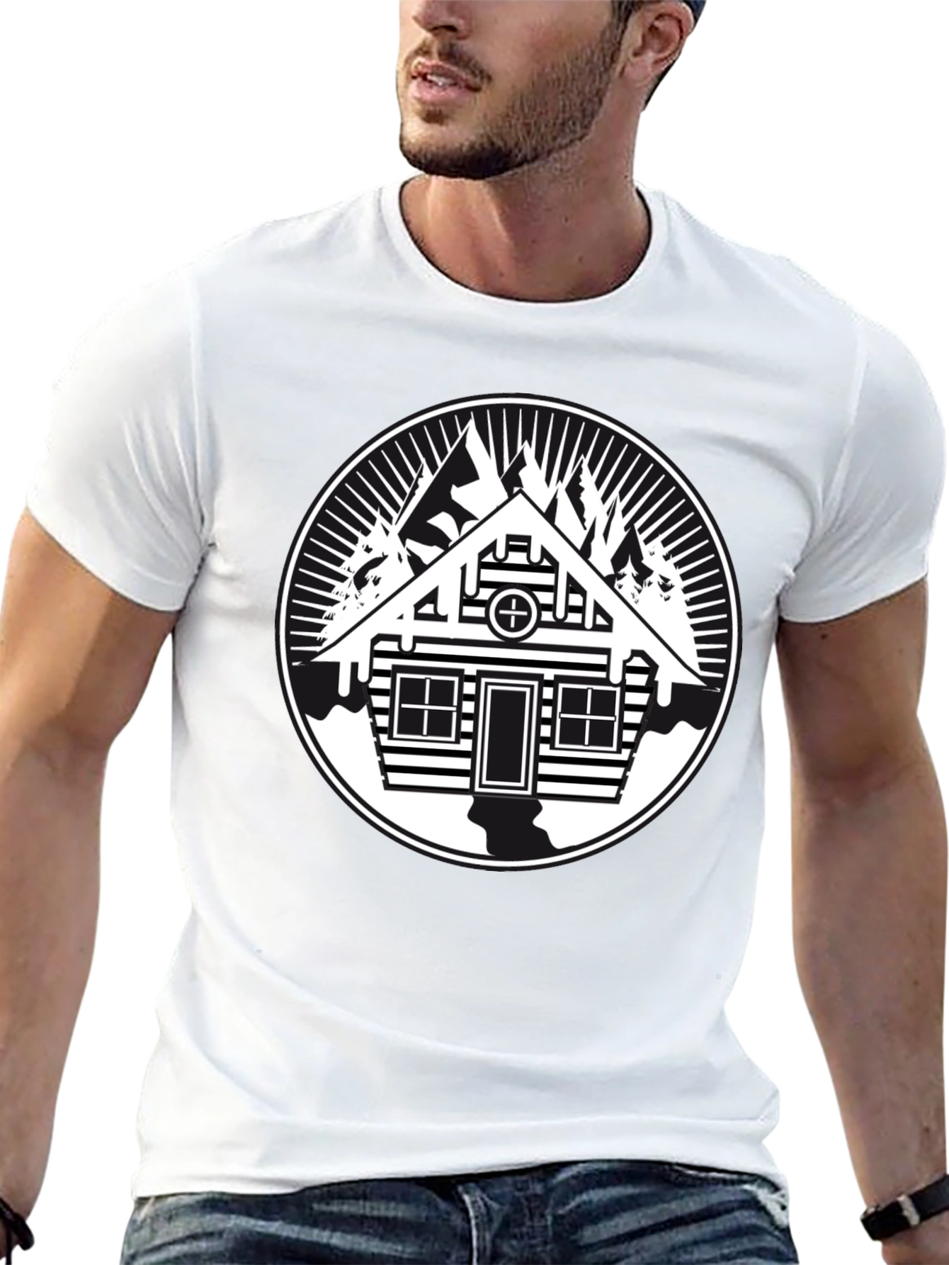 Cabin in the Woods Graphic Tee - Black