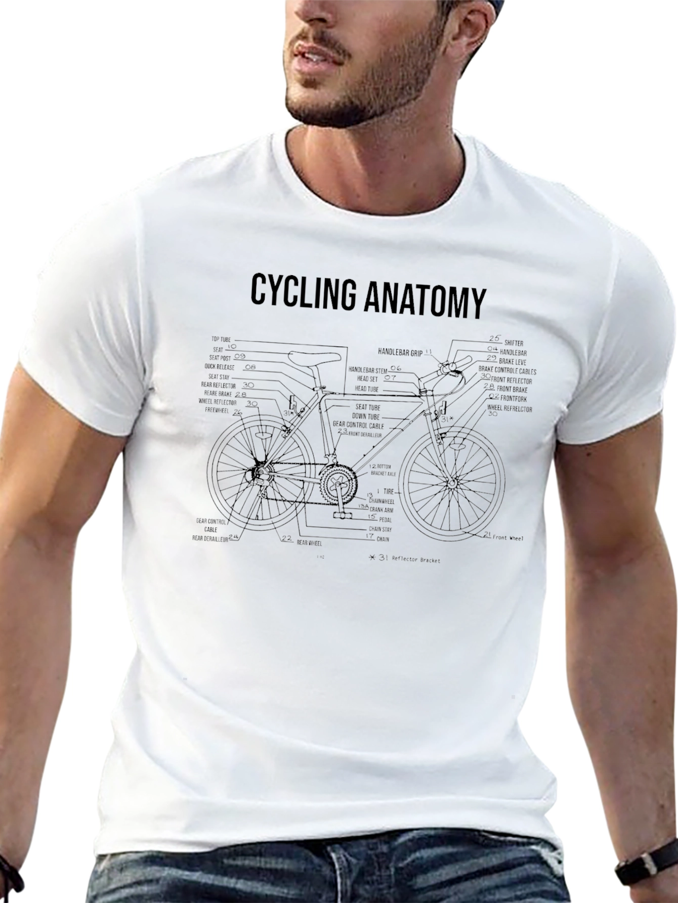 Cycling Anatomy T-Shirt - Black