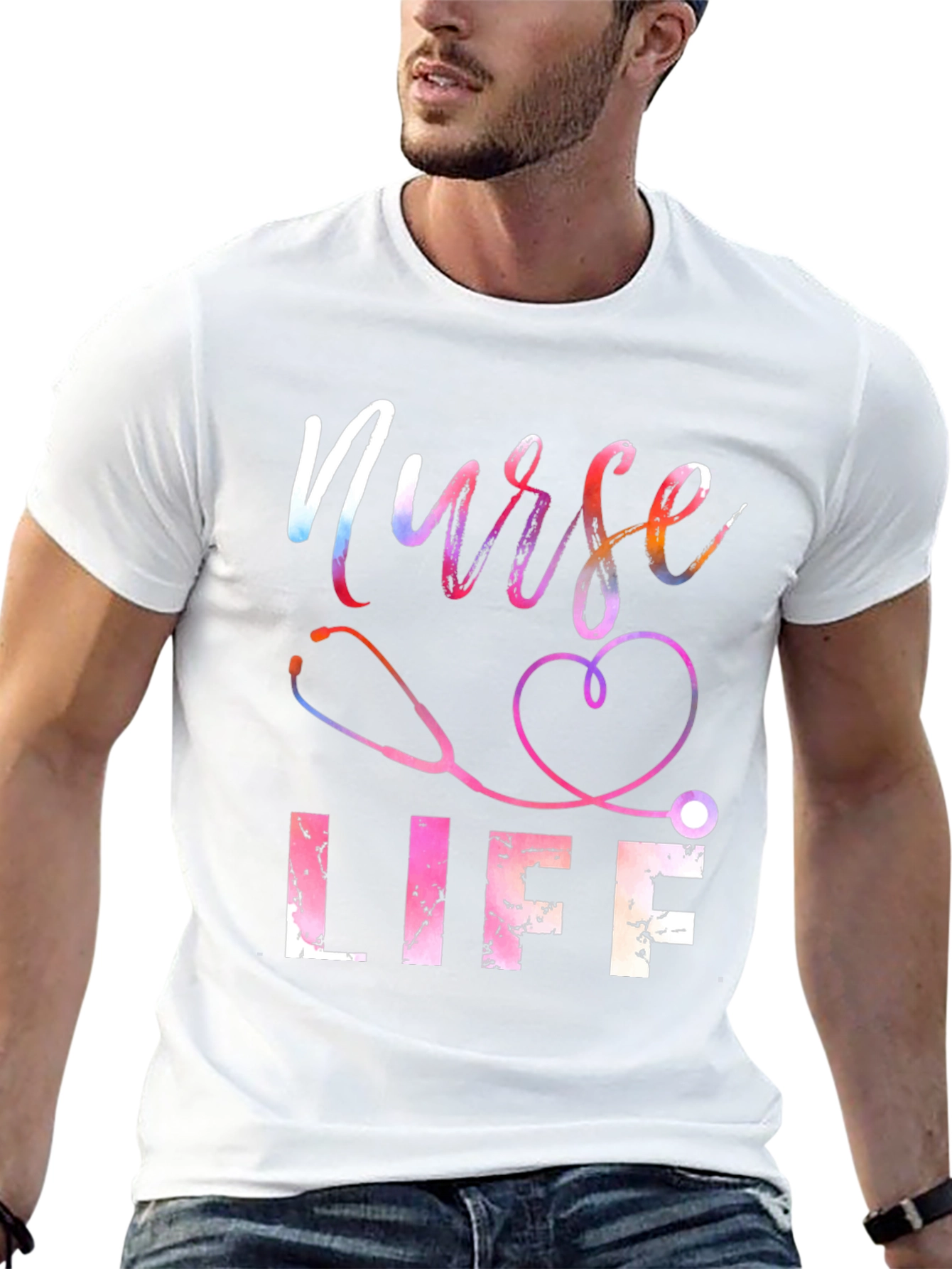 Nurse Life T-Shirt - Stethoscope Heart