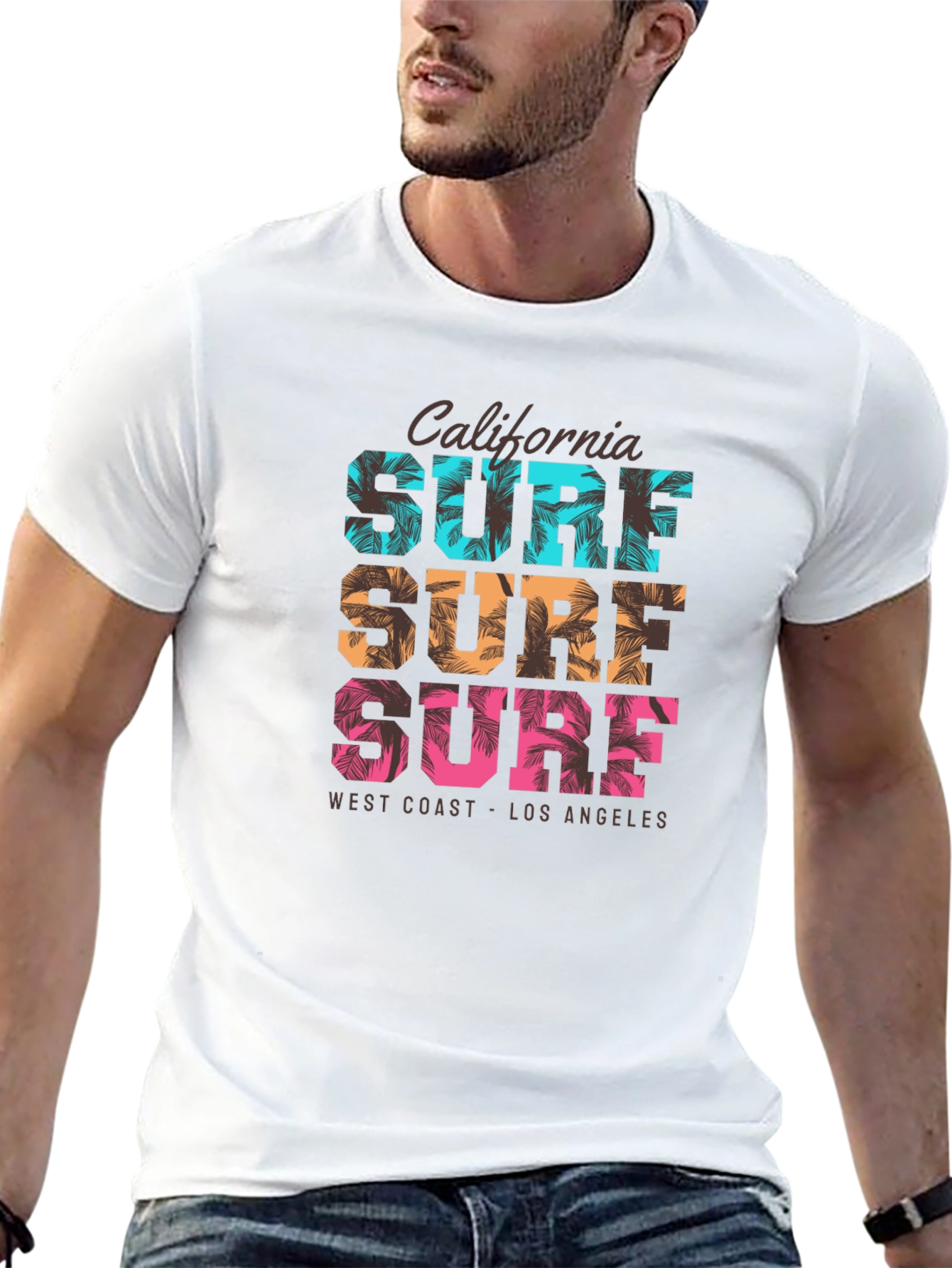 California Surf Graphic Tee - West Coast Vibes