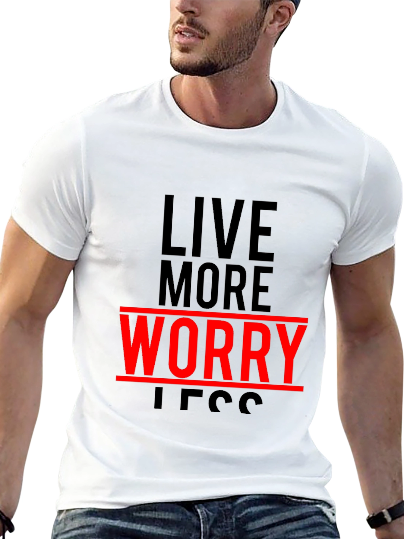 Live More Worry Less Graphic T-Shirt