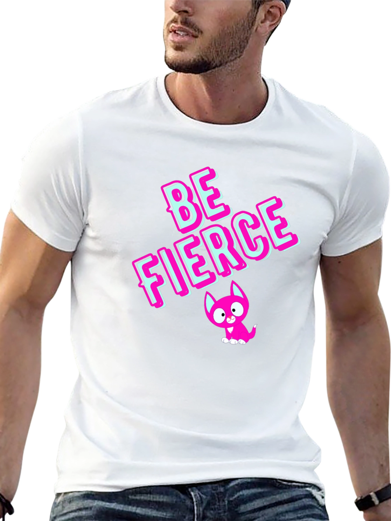 Be Fierce Graphic Tee - Stylish Black Cotton T-Shirt