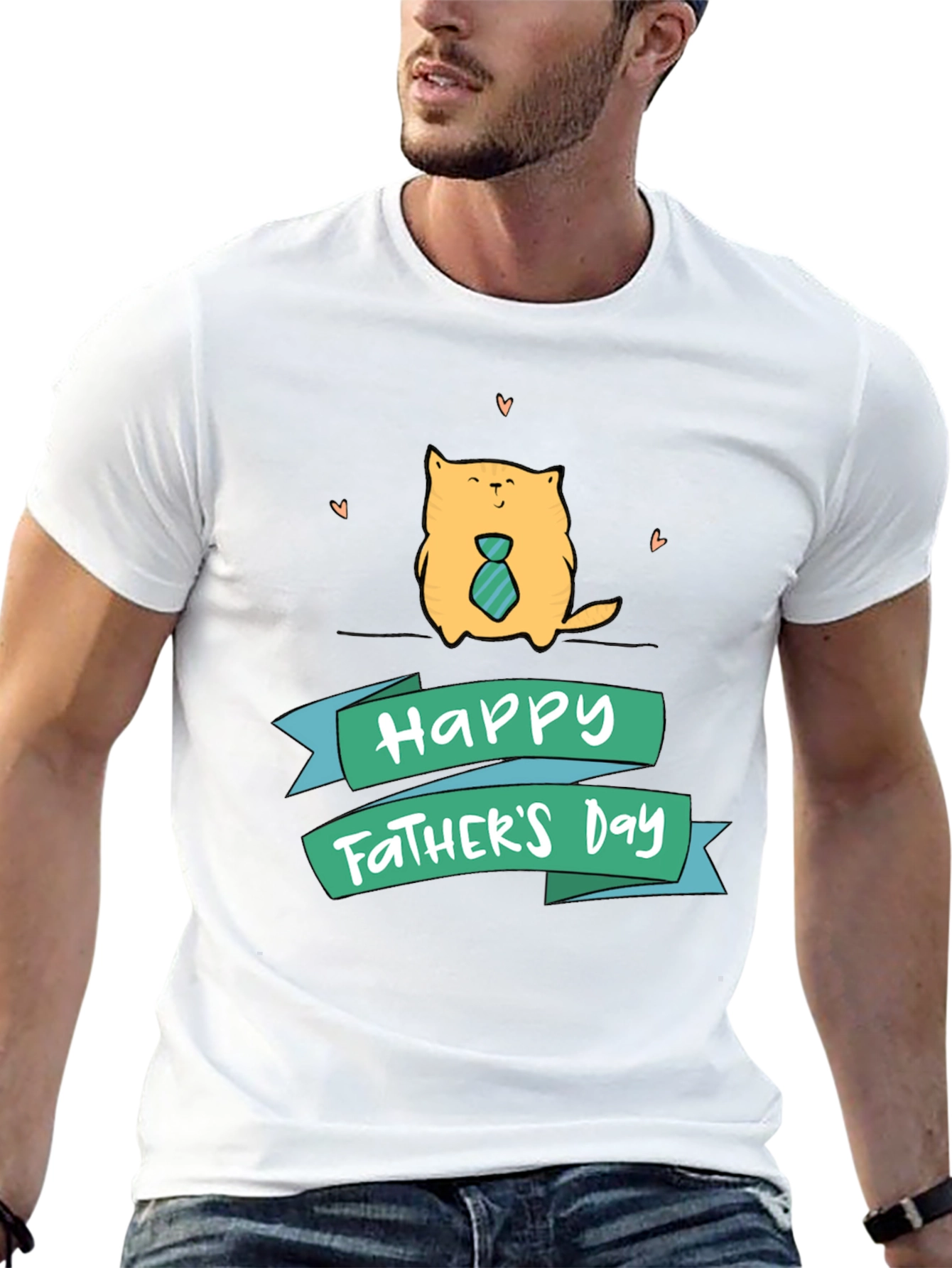 Happy Fathers Day Cat T-Shirt
