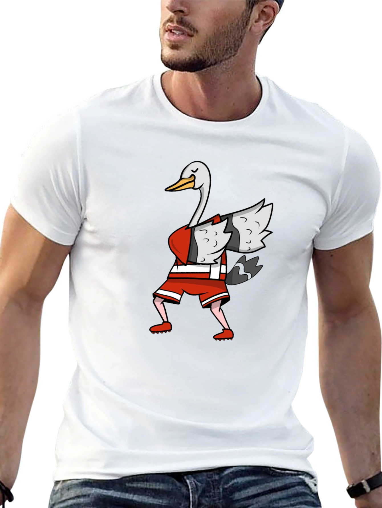 Dabbing Goose Graphic T-Shirt - Funny Animal Tee