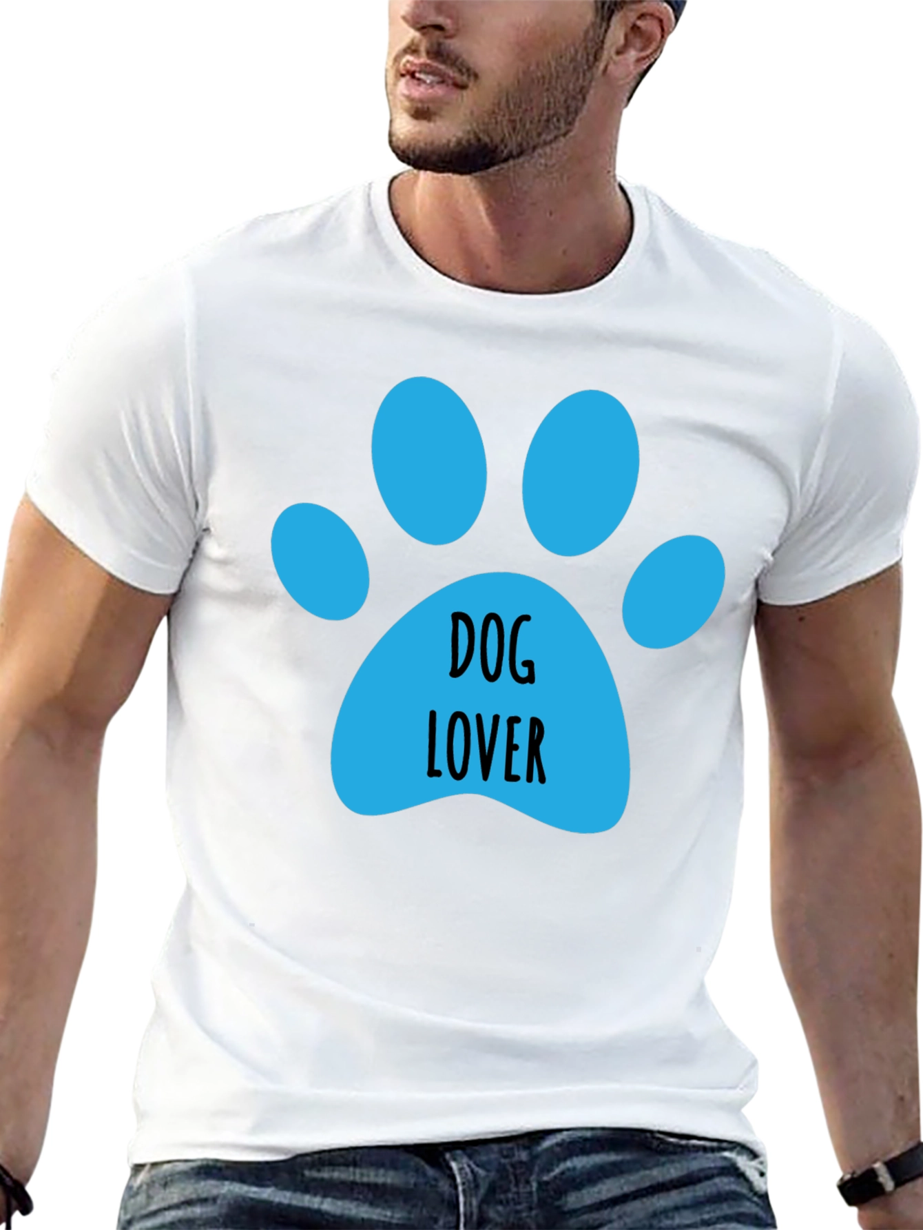 Dog Lover Paw Print Graphic Tee