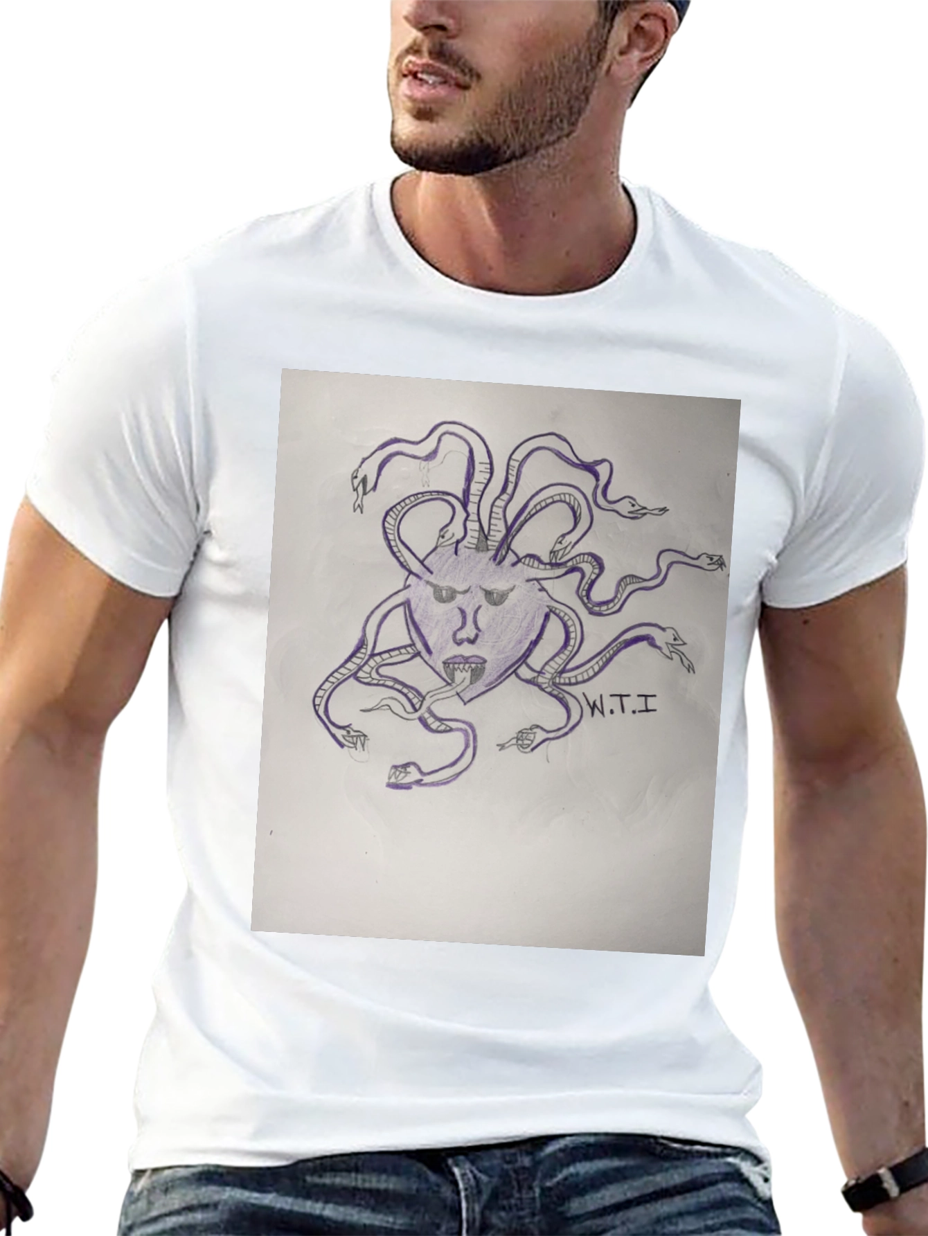 Medusa Graphic Print T-Shirt