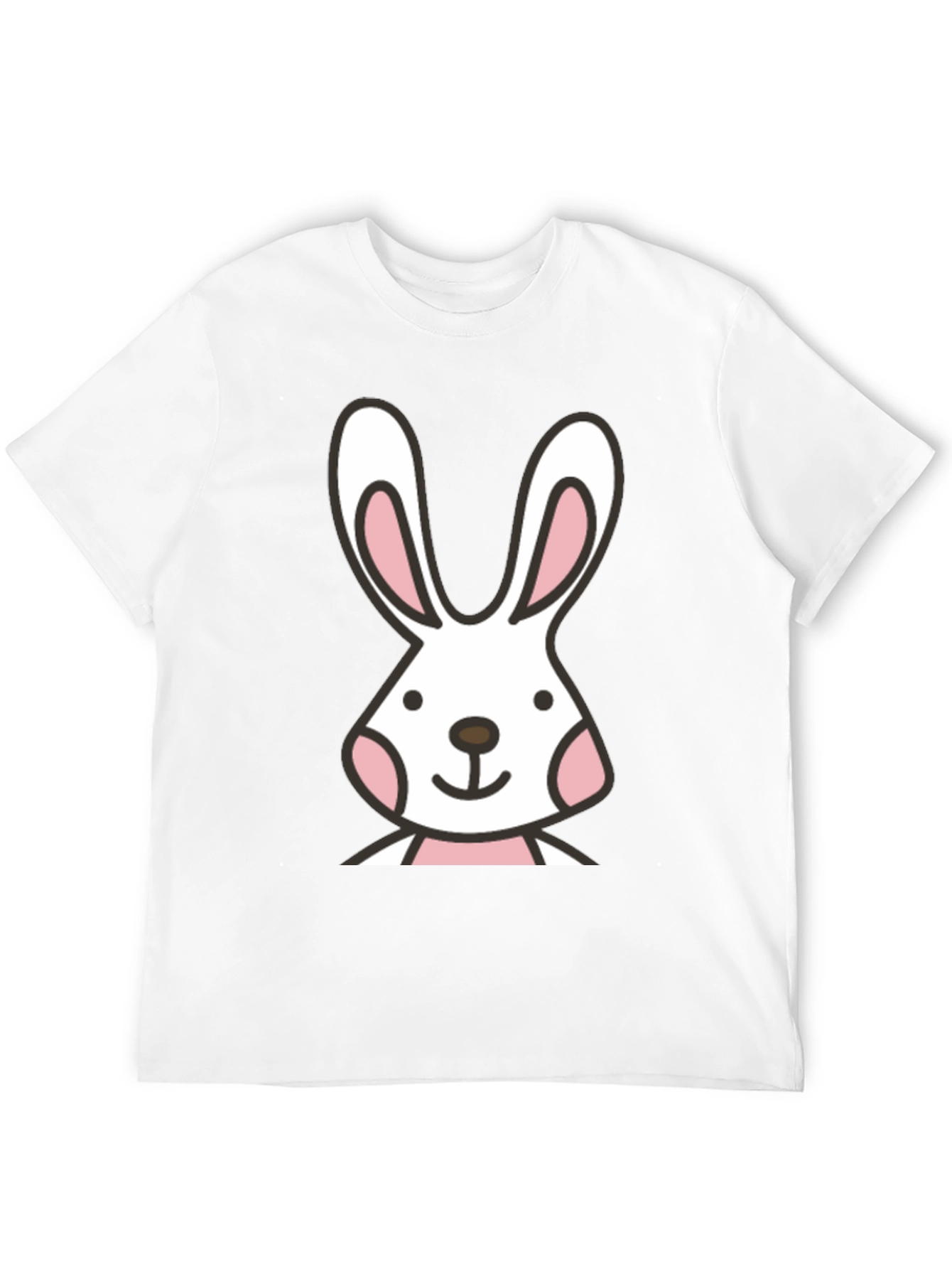 Bunny Graphic Black T-Shirt - Soft Cotton Casual Tee