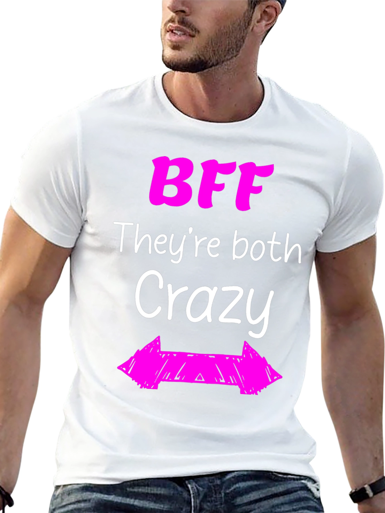 BFF Theyre Both Crazy Graphic Tee