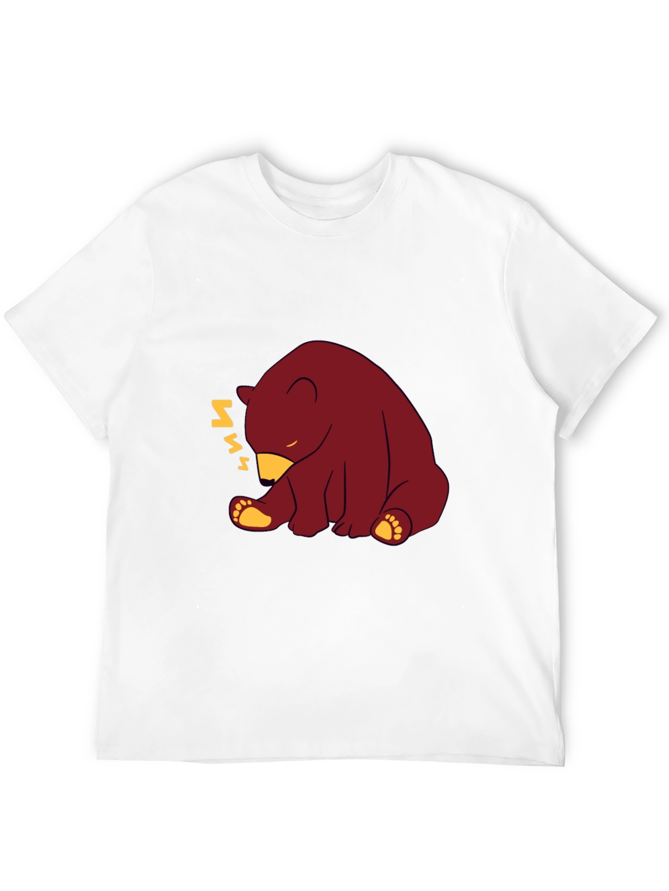 Sleepy Bear Graphic T-Shirt - Comfy Cotton Blend