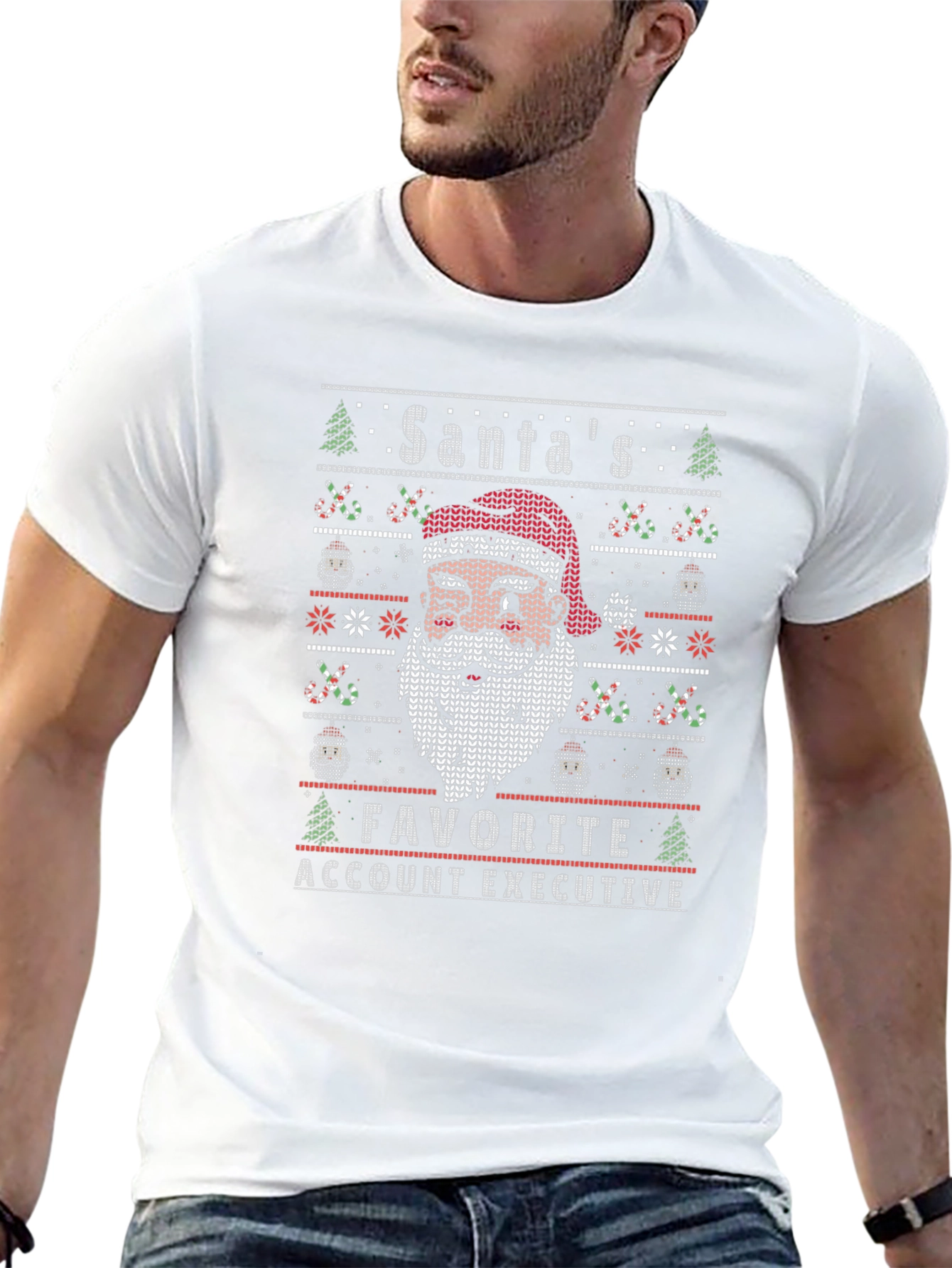 Santas Favorite Account Executive Ugly Christmas Sweater T-Shirt