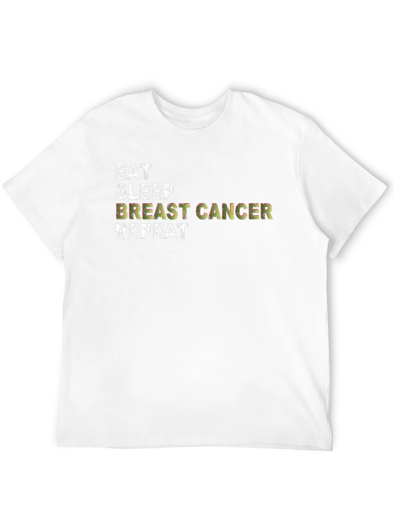 Eat Sleep Breast Cancer Repeat Black T-Shirt