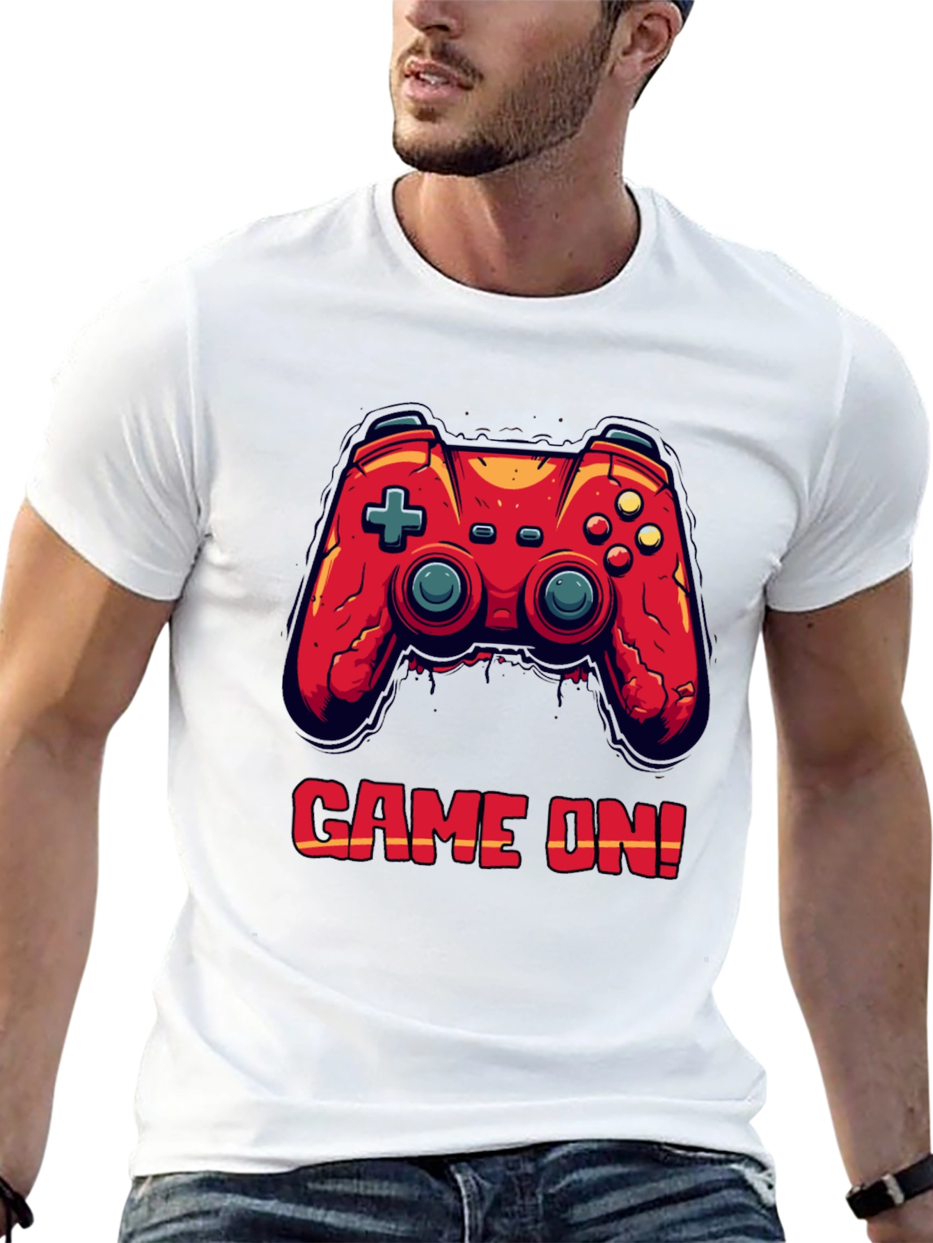 Game On Black T-Shirt - Gamer Style