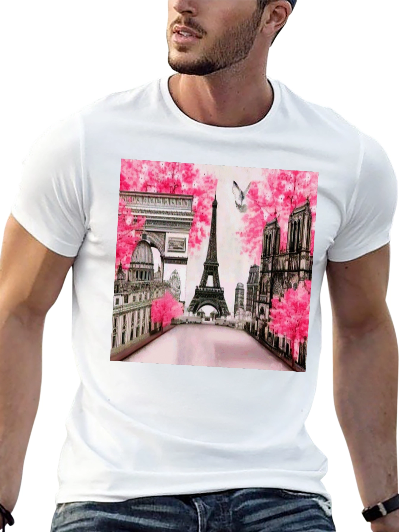 Paris Cityscape Graphic Tee - Eiffel Tower Unisex T-Shirt
