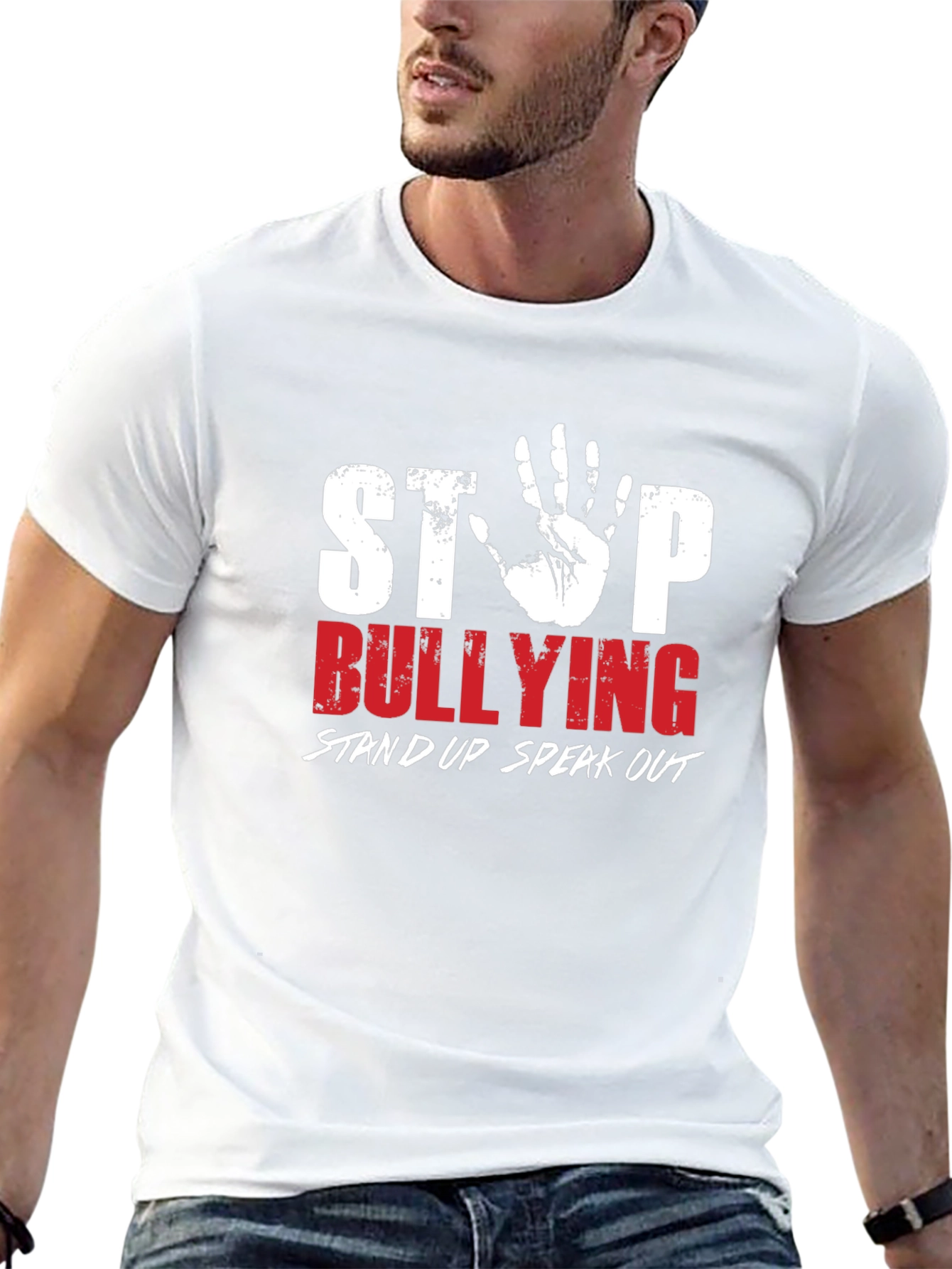 Stop Bullying Awareness Graphic T-Shirt