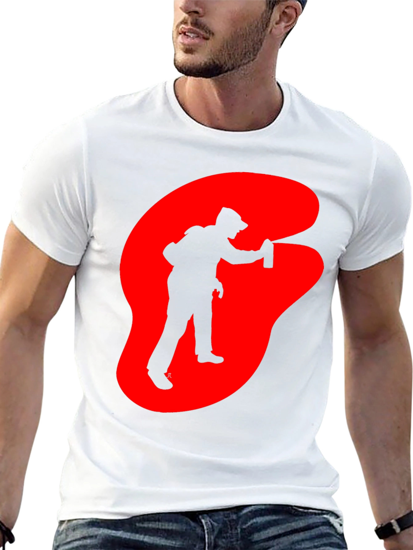 Graffiti Artist Graphic Tee - Black Cotton T-Shirt
