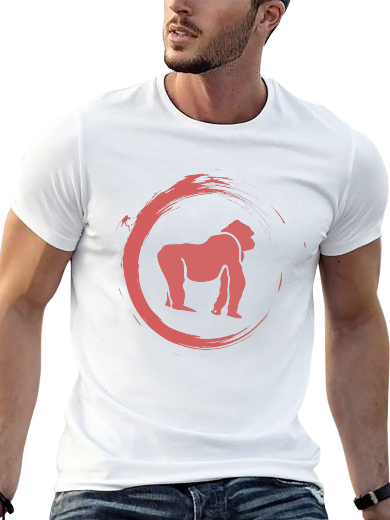 Gorilla Graphic Tee - Mens Casual Black T-Shirt