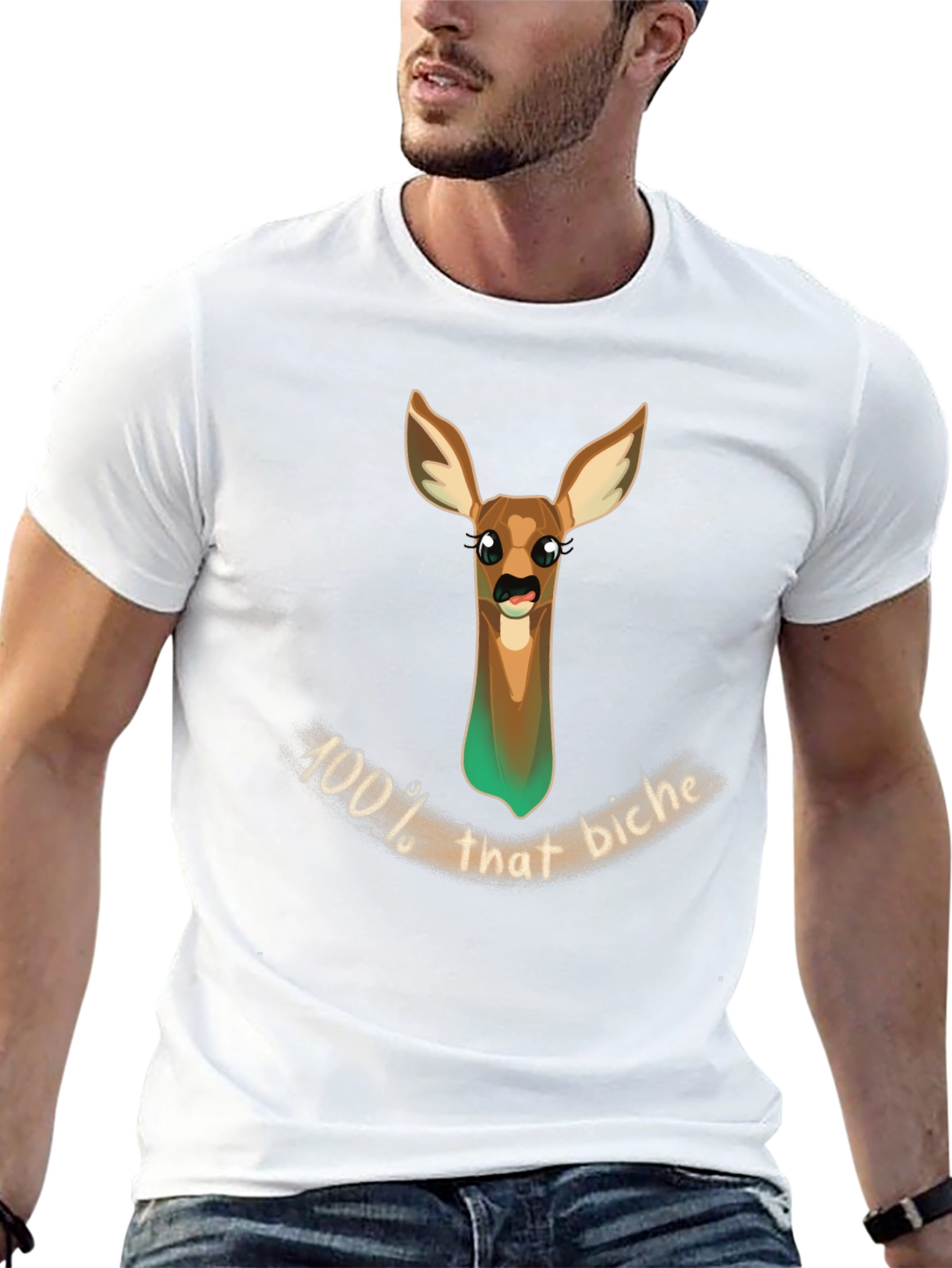 100% That Biche Deer Graphic Tee