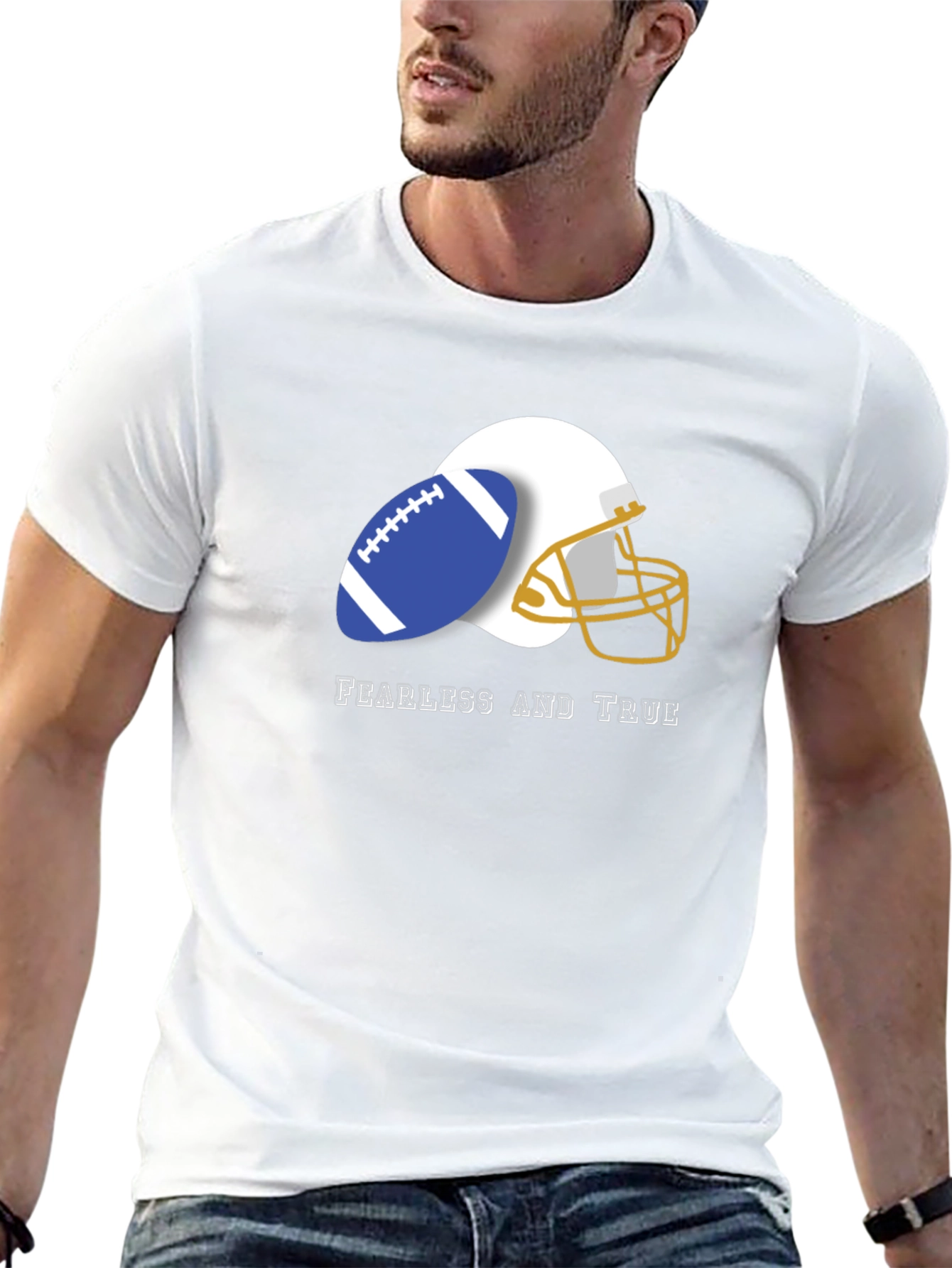 Fearless and True Football Tee
