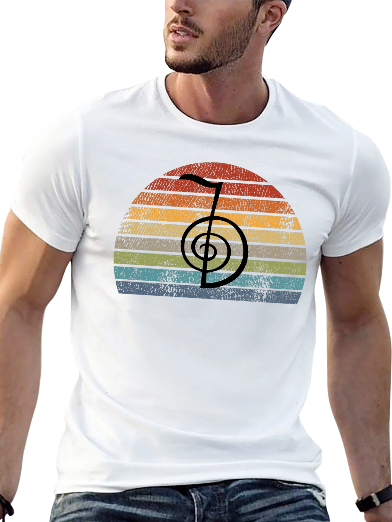 Retro Reiki Symbol T-Shirt - Spiritual Healing Tee
