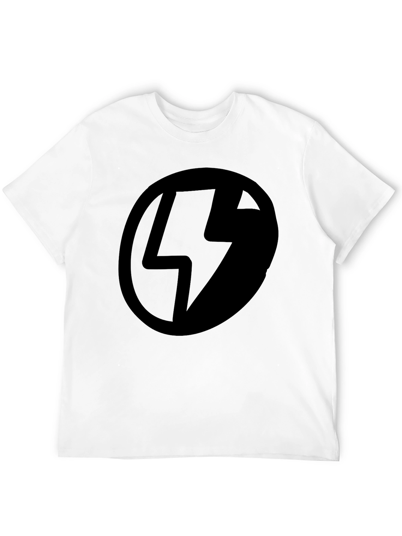 Black Lightning Bolt Logo T-Shirt