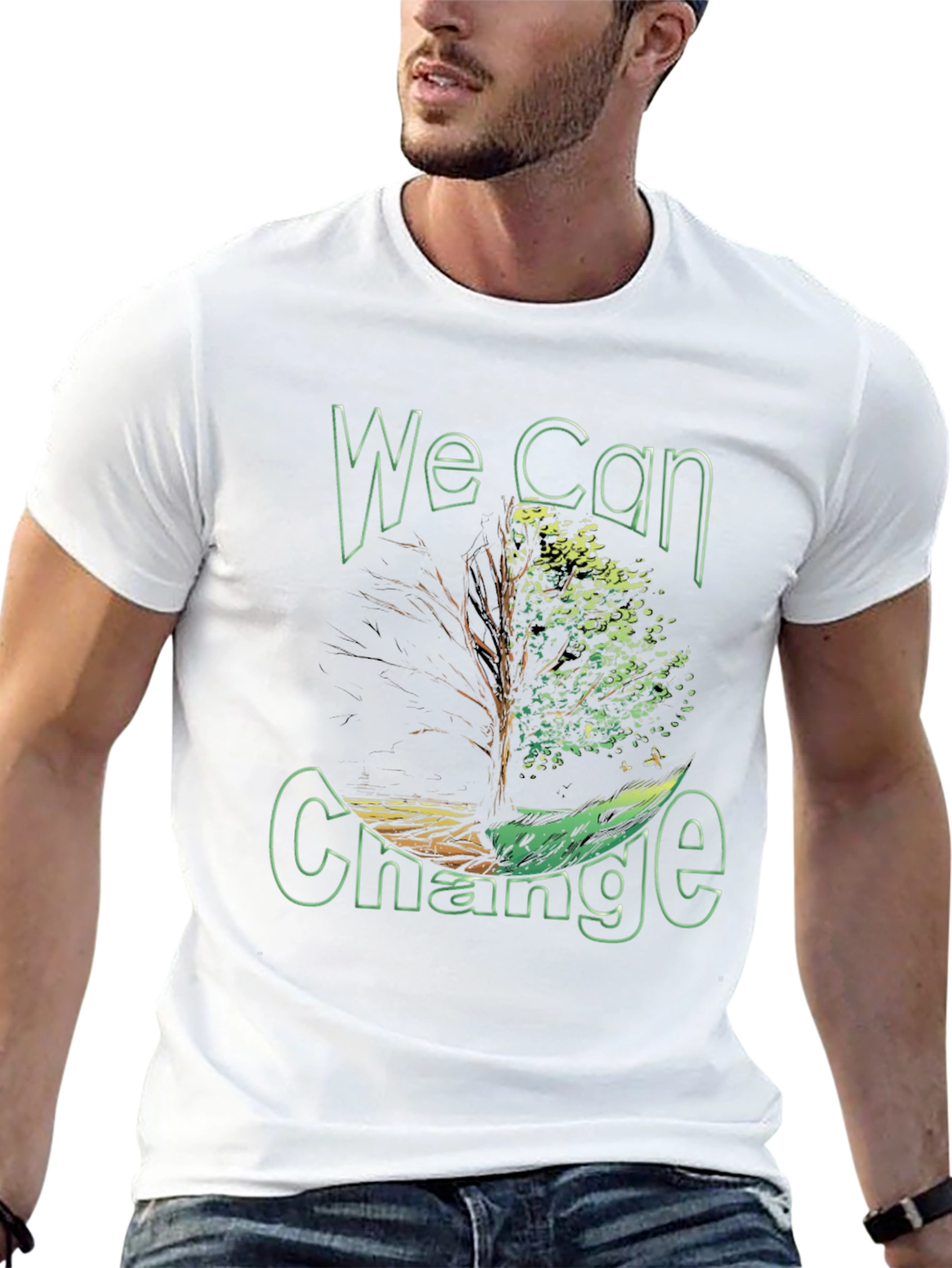 Eco-Friendly We Can Change Graphic Tee