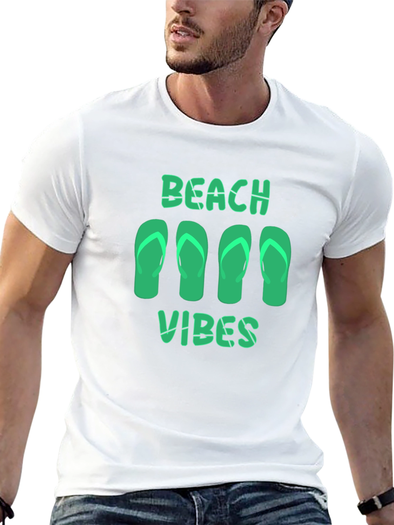 Beach Vibes Graphic Tee - Black