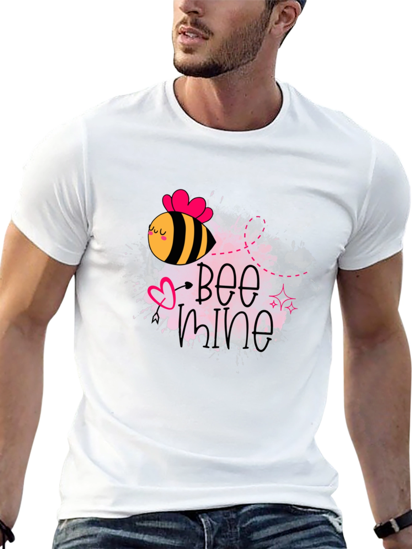 Bee Mine Valentines Day Graphic T-Shirt