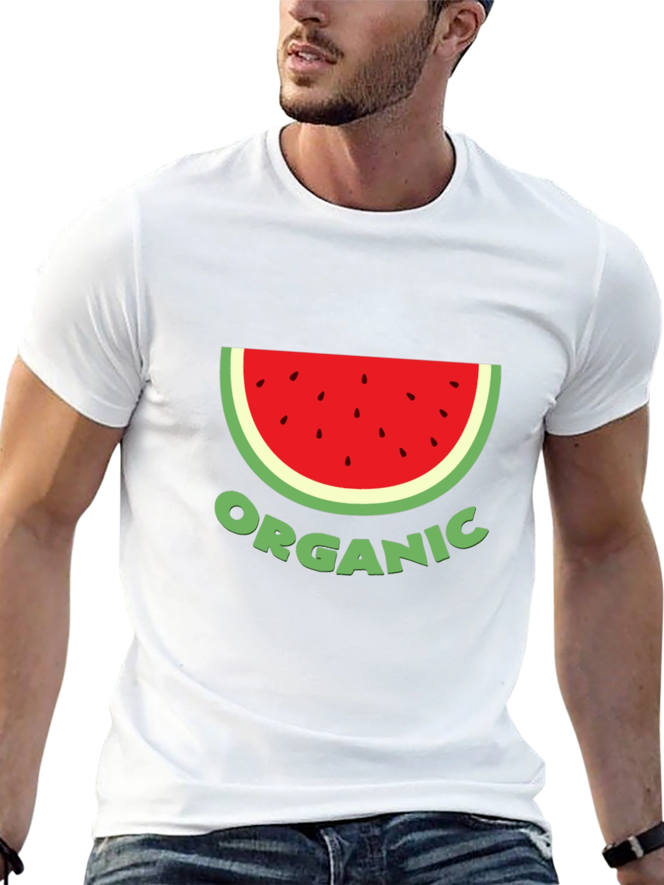 Organic Watermelon Graphic Tee - Unisex Cotton T-Shirt