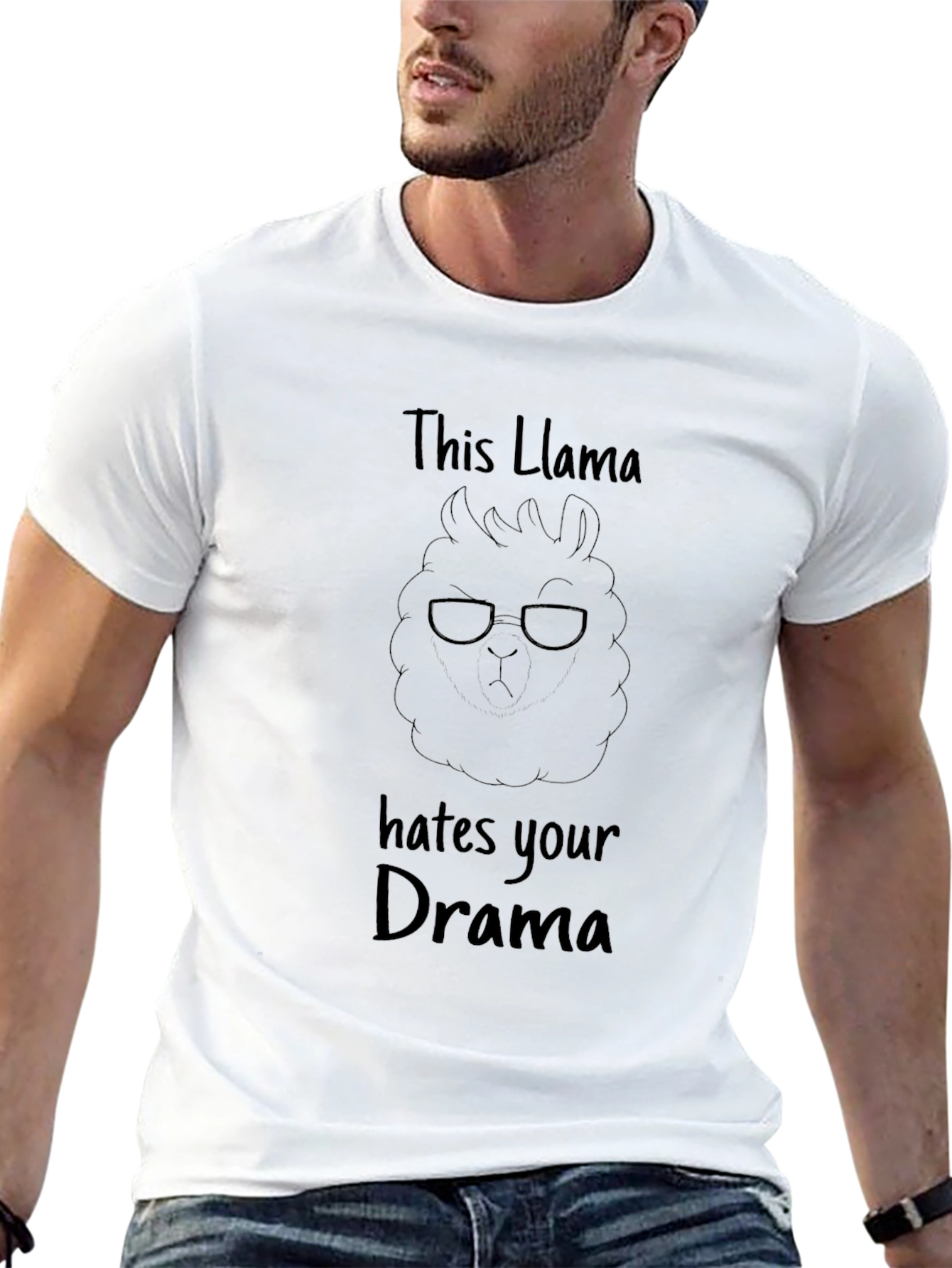 Llama Hates Drama Graphic T-Shirt