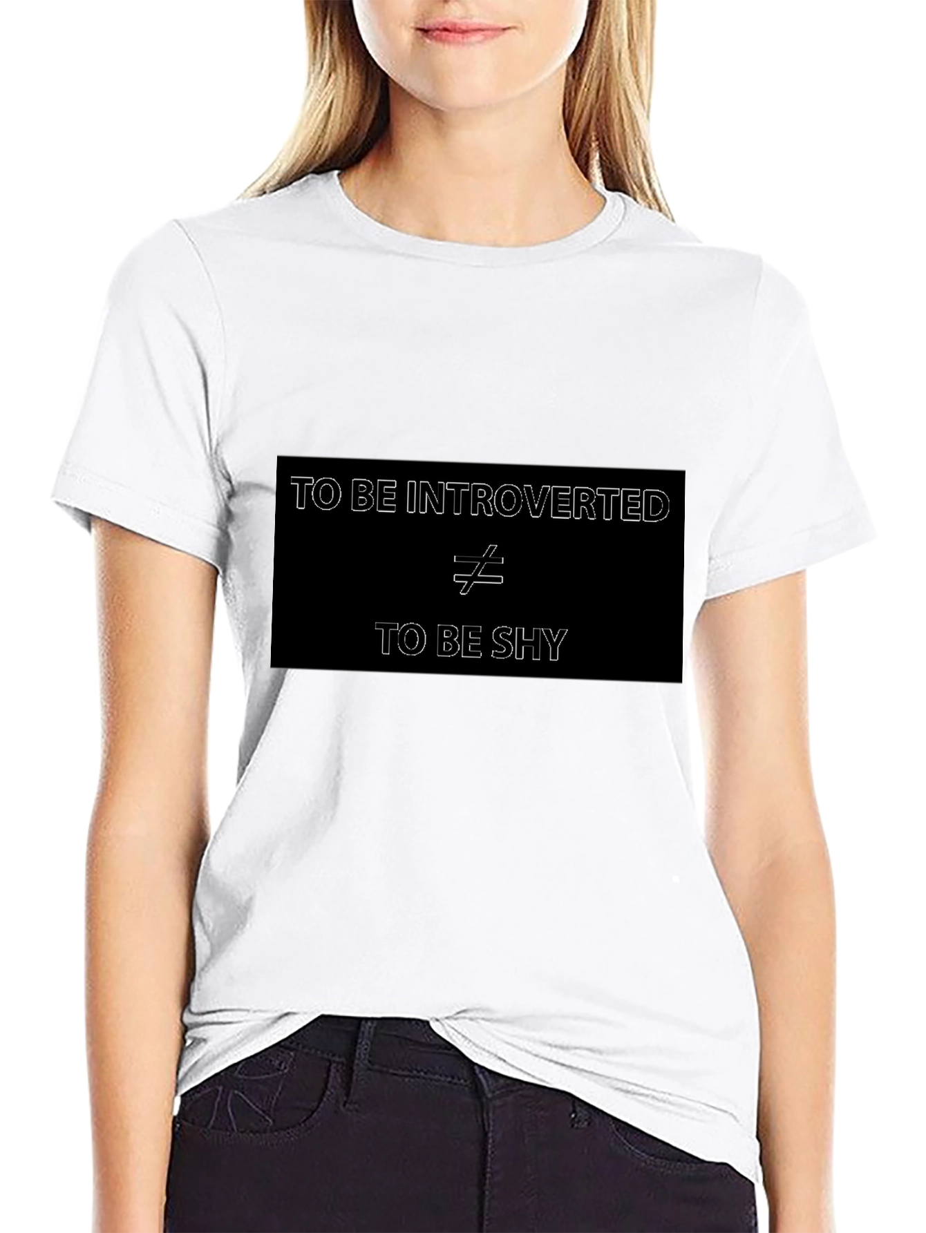Introverted Not Shy Black Graphic Tee