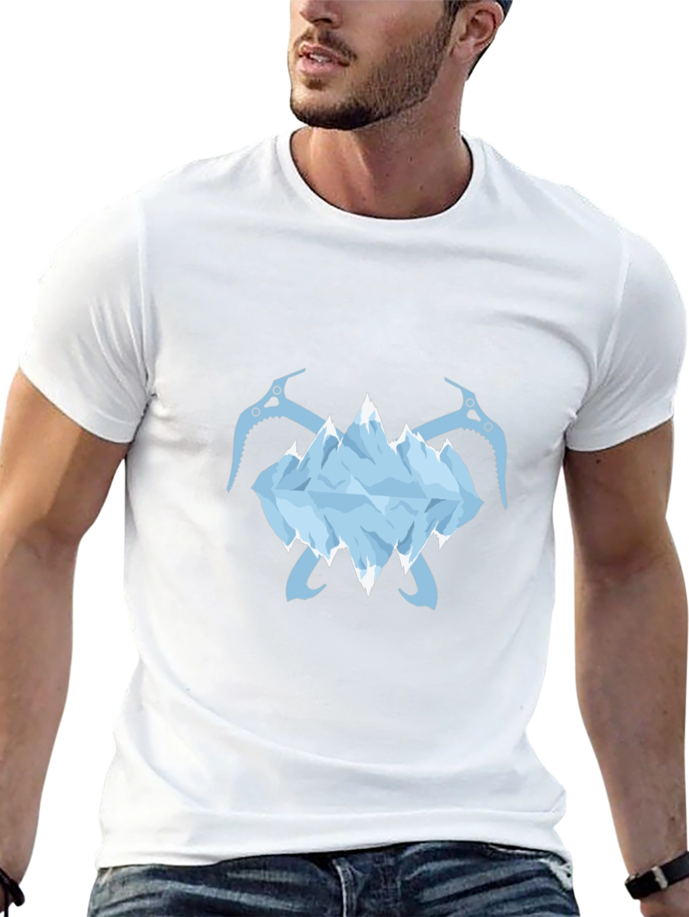 Ice Mountain & Axe Graphic Tee - Black