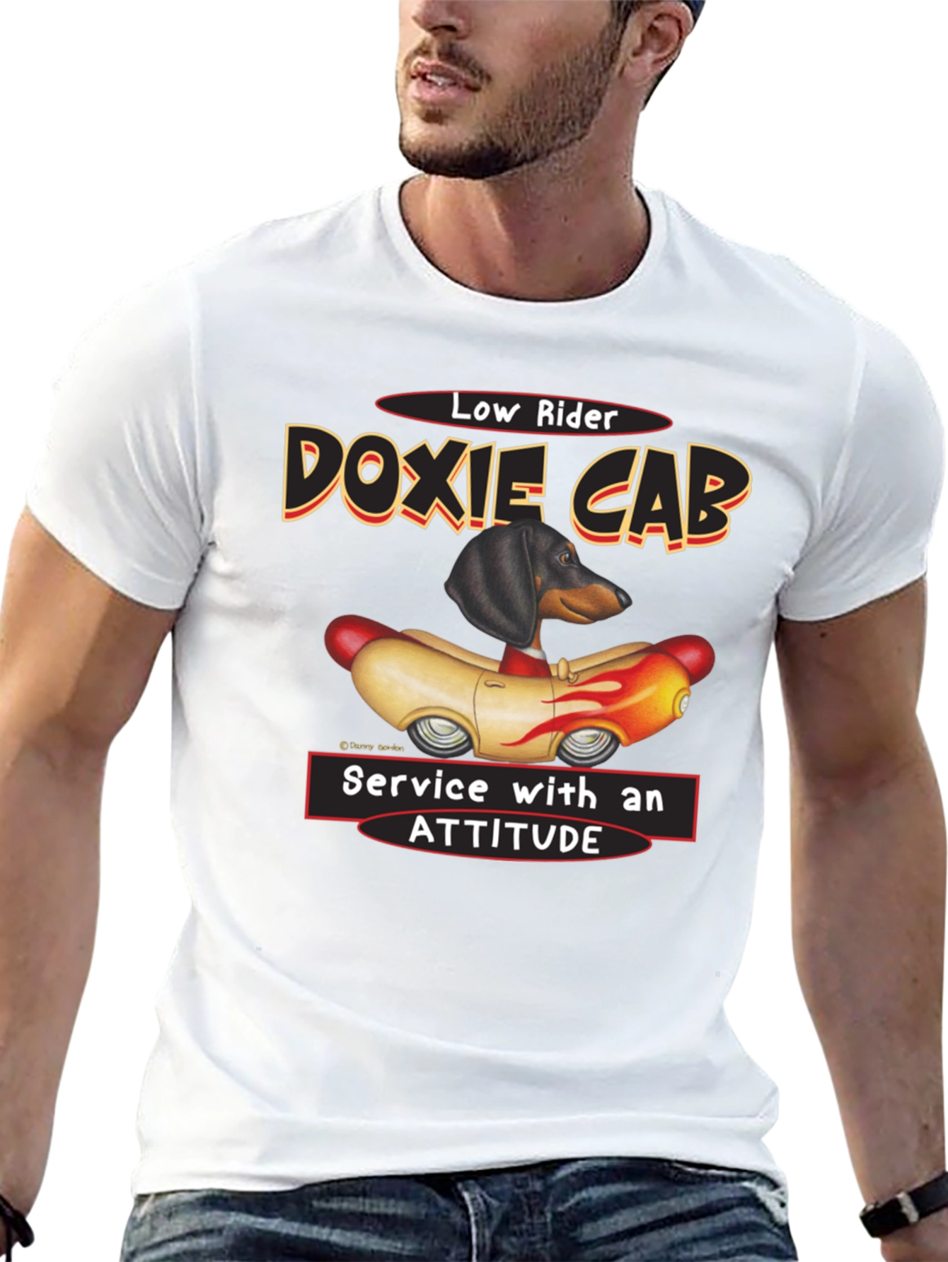 Dachshund Low Rider T-Shirt - Doxie Cab Tee