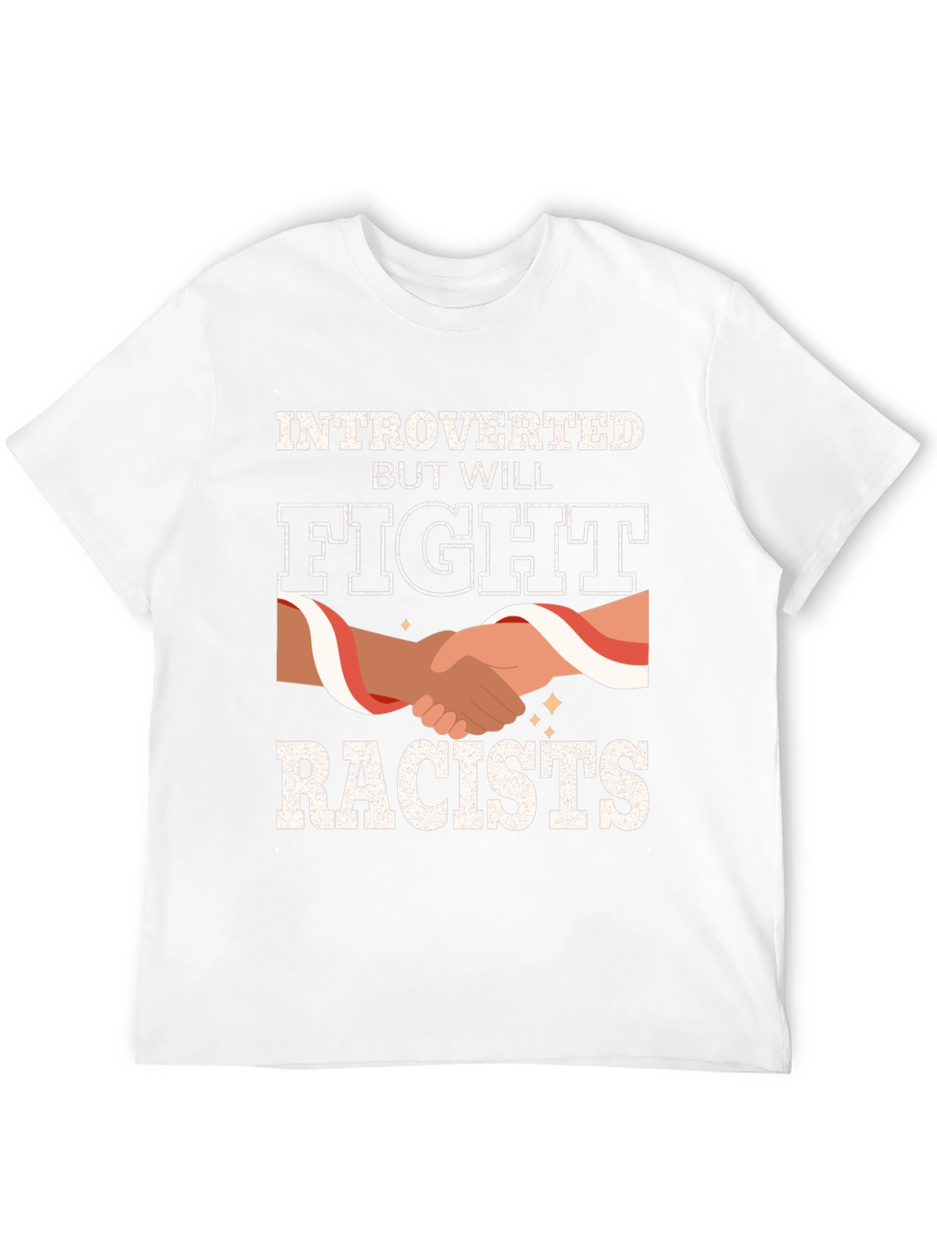 Introverted Fight Racists Graphic Tee