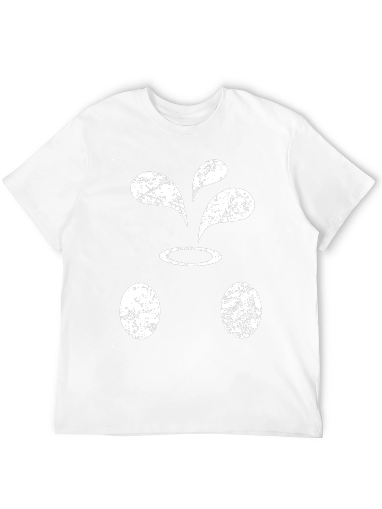 Funny Black T-Shirt With Distressed White Design