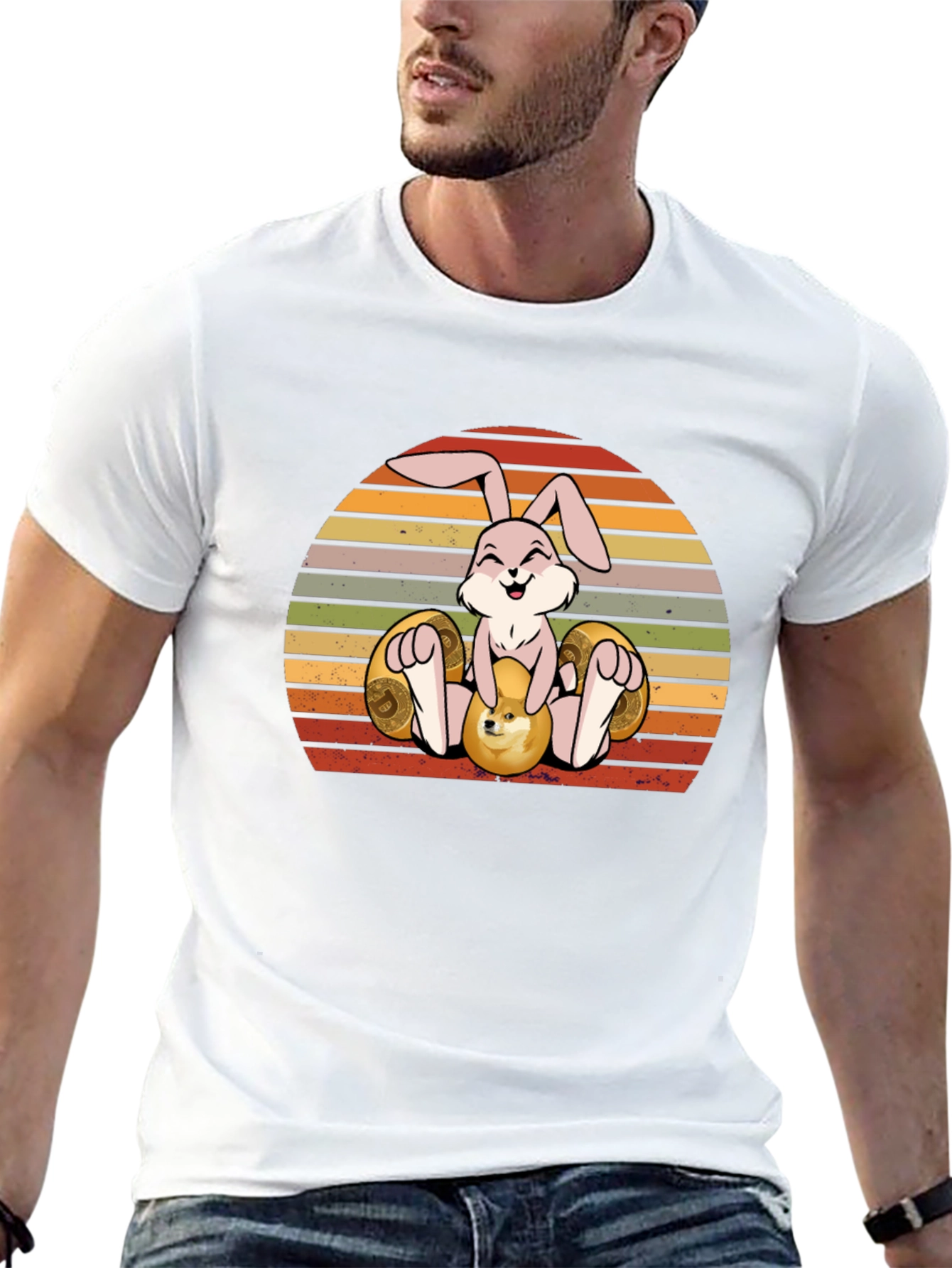 Easter Bunny Crypto T-Shirt - Dogecoin Design