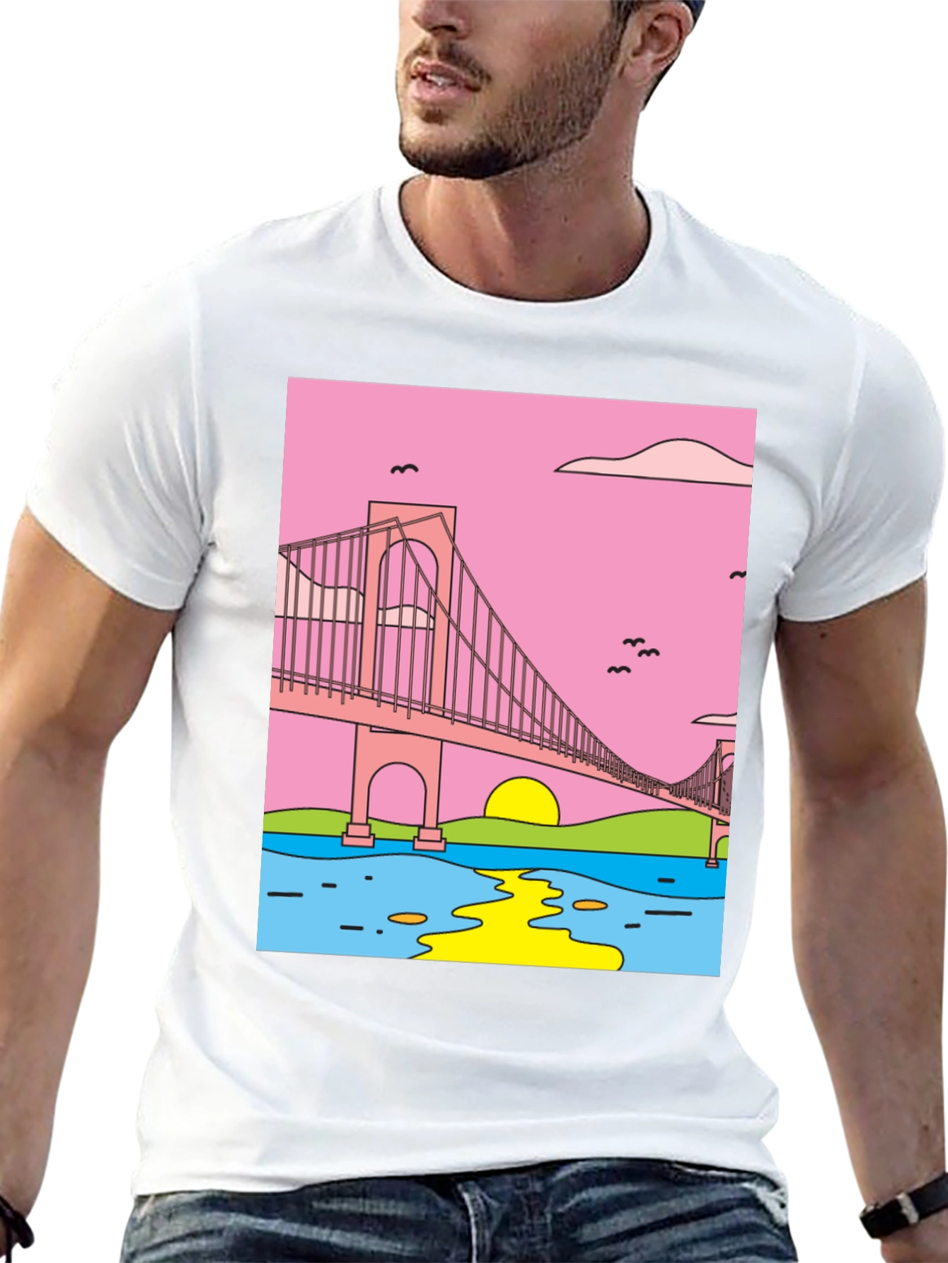 Golden Gate Graphic Tee - Retro Style