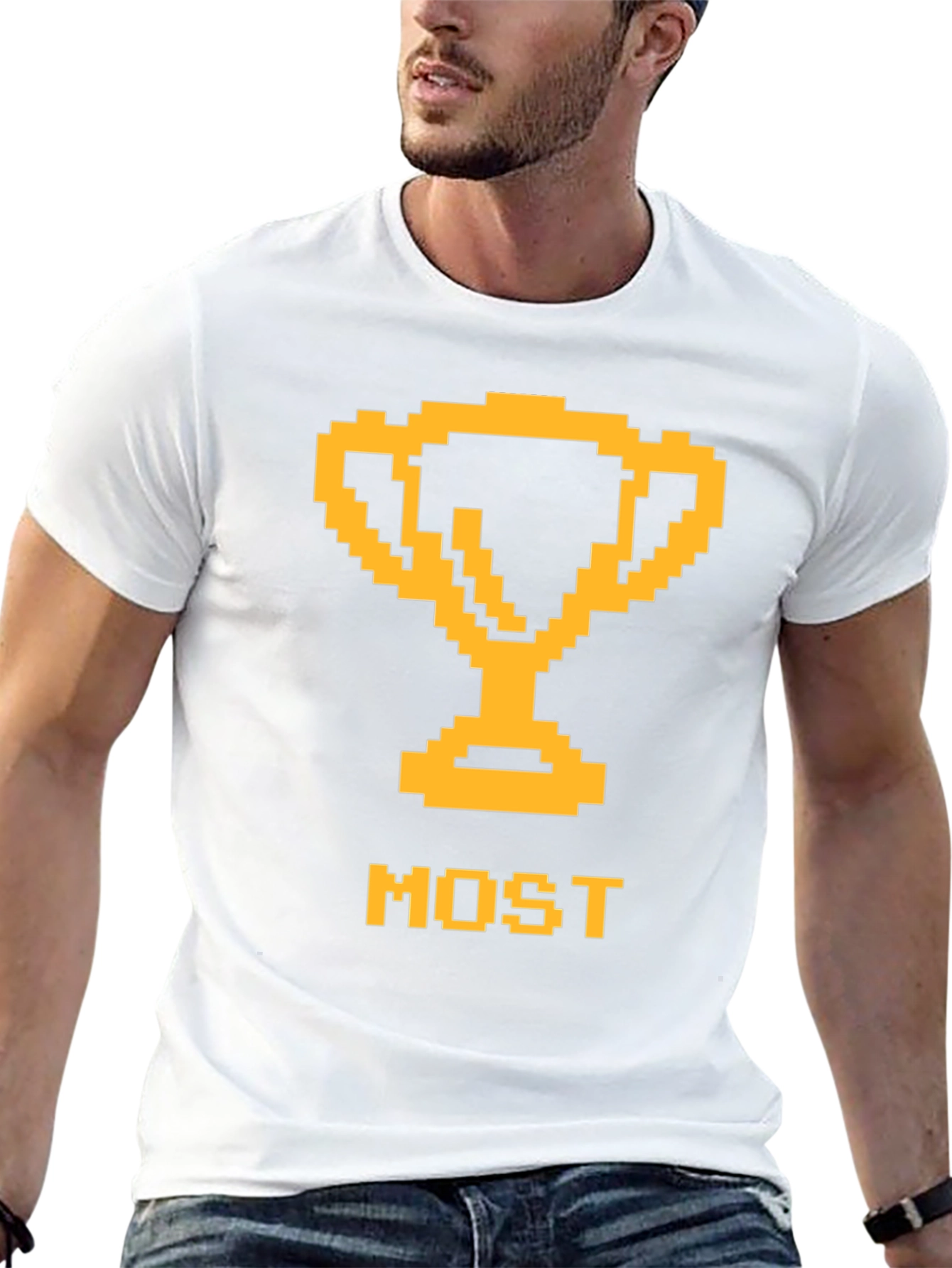 Pixelated Trophy Graphic Tee - Most Design