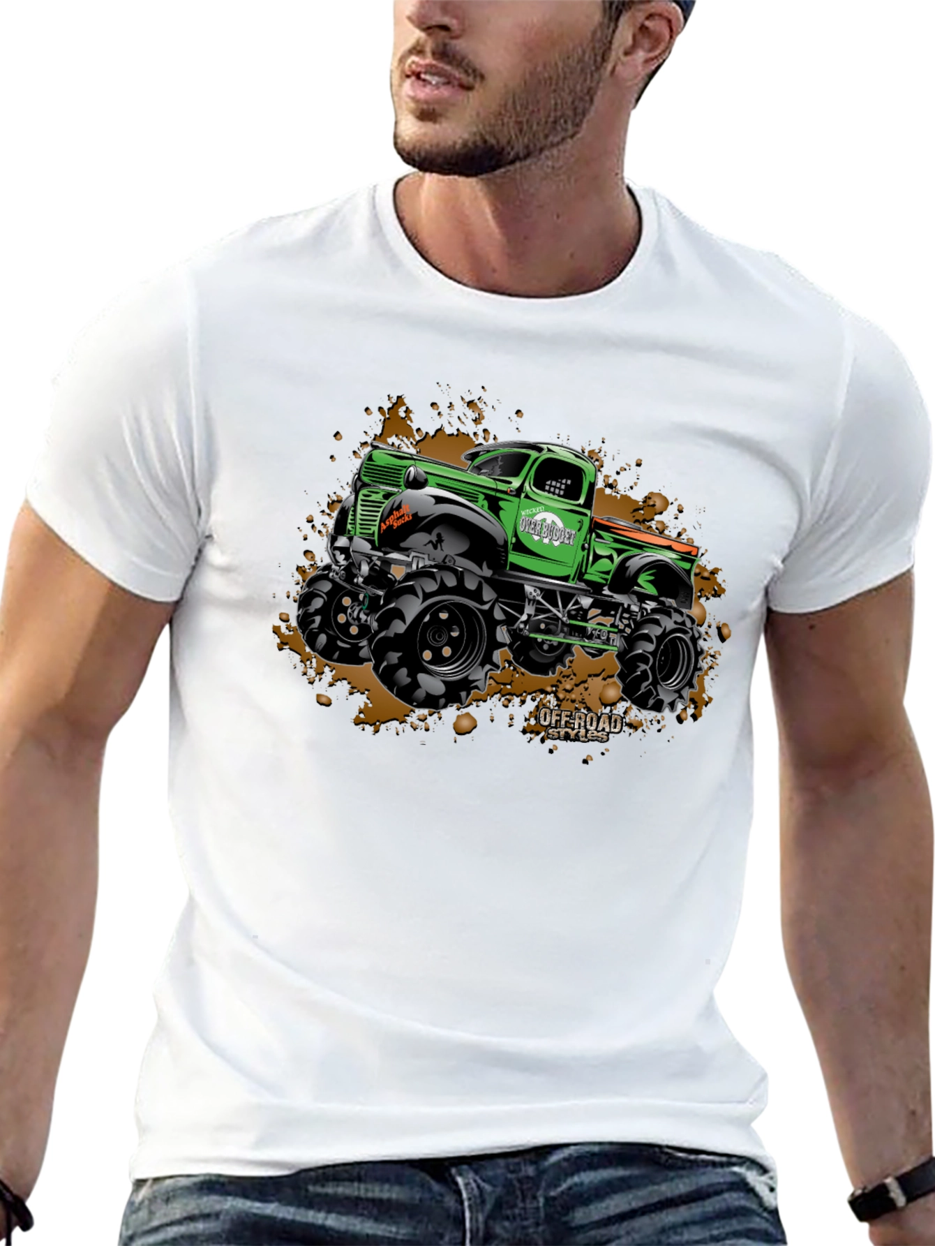Off Road Monster Truck Graphic Tee - Black