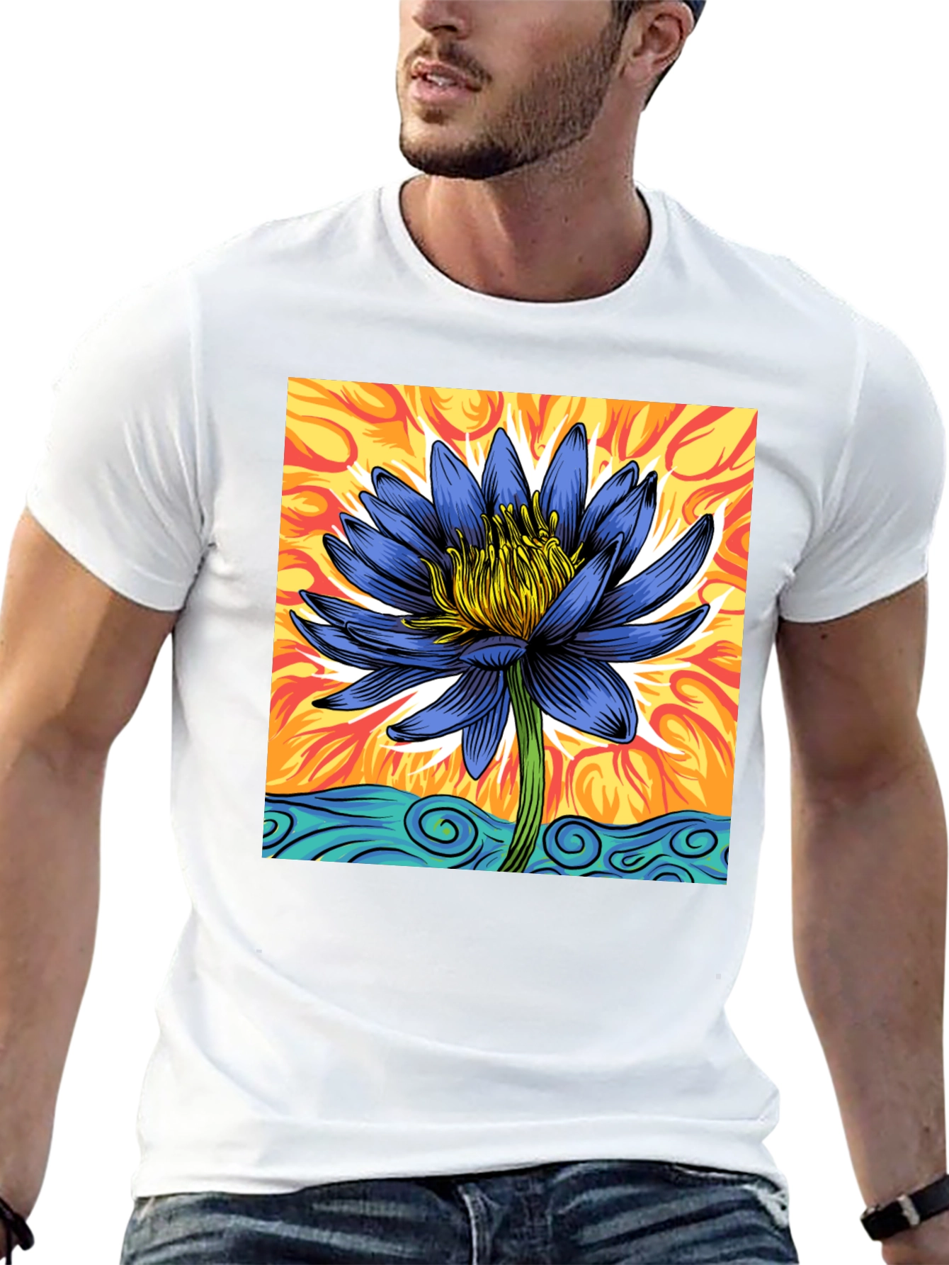 Lotus Blossom Graphic T-Shirt