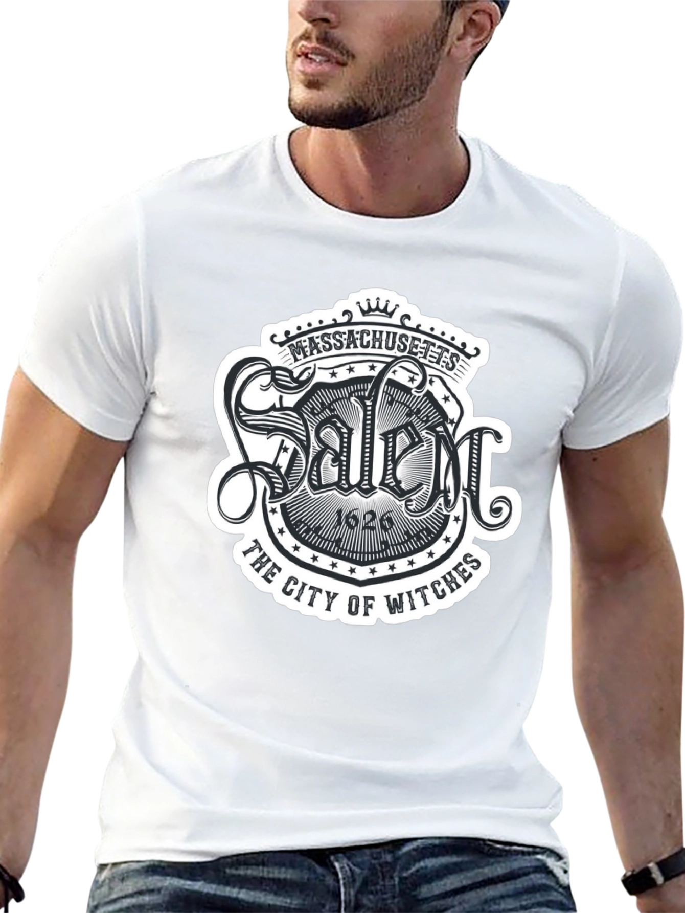 Salem Massachusetts Witch City Graphic T-Shirt
