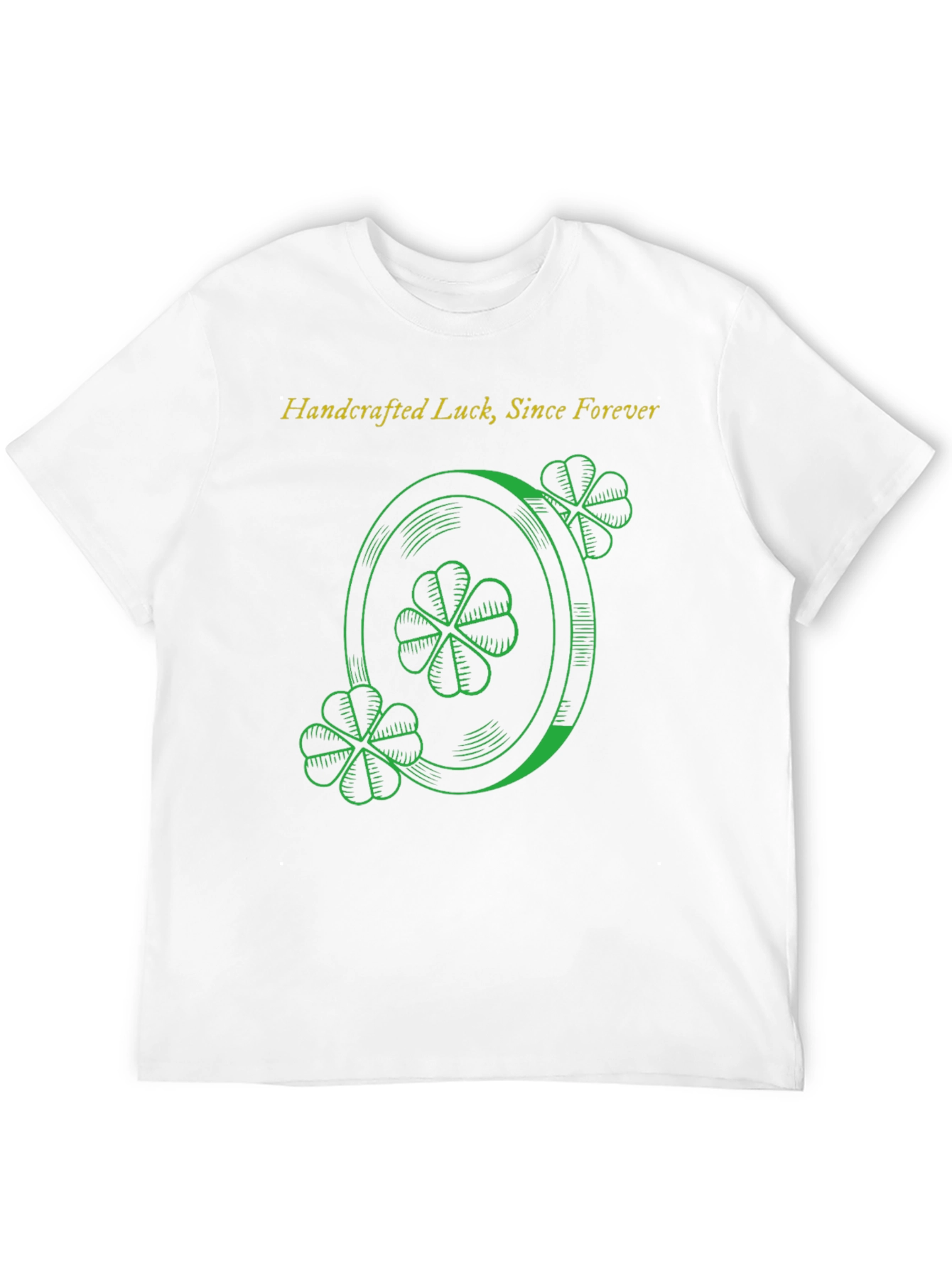 Lucky Clover Graphic T-Shirt - Handcrafted Luck