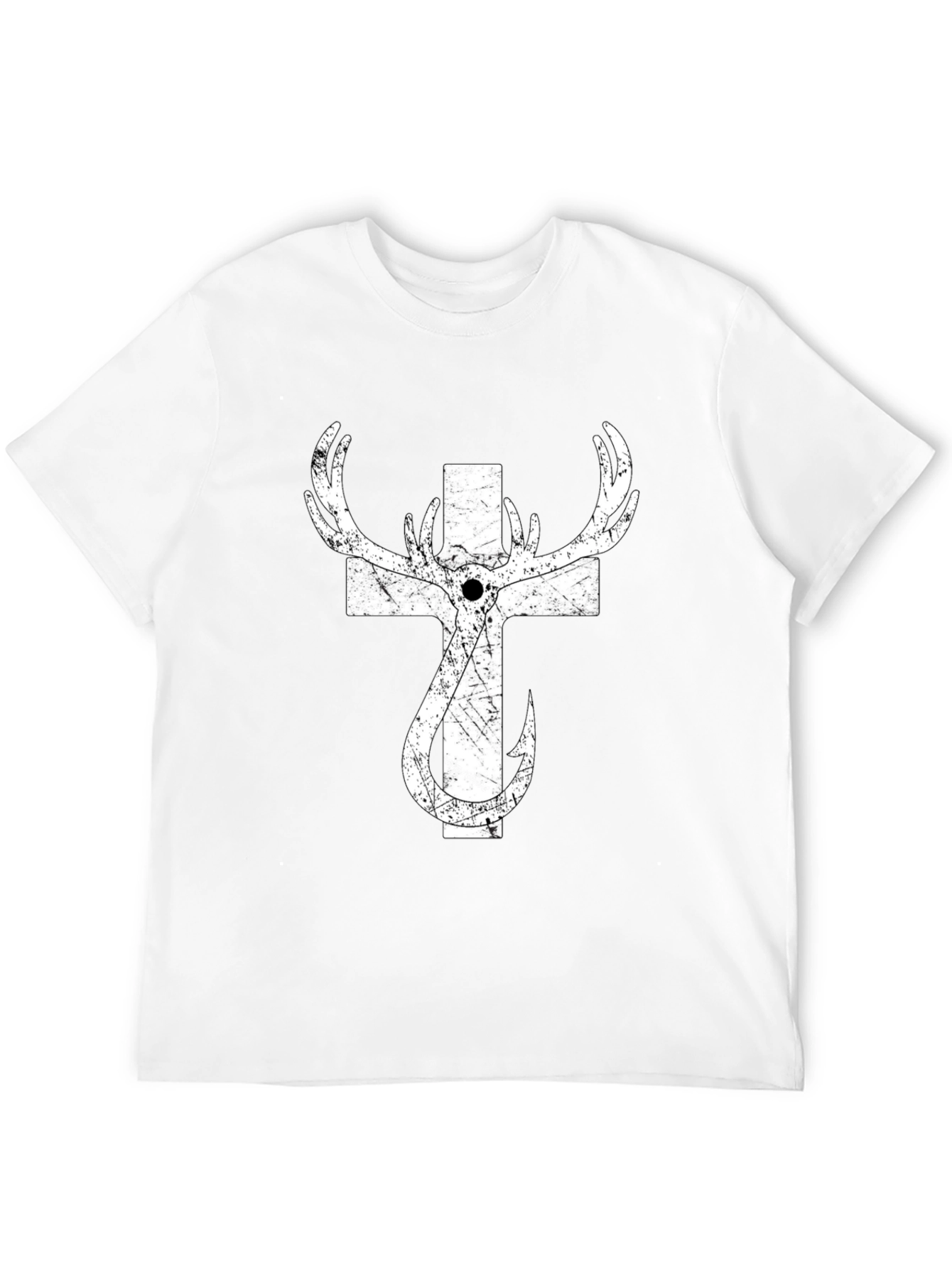 Hunting Fishing Cross T-Shirt for Men