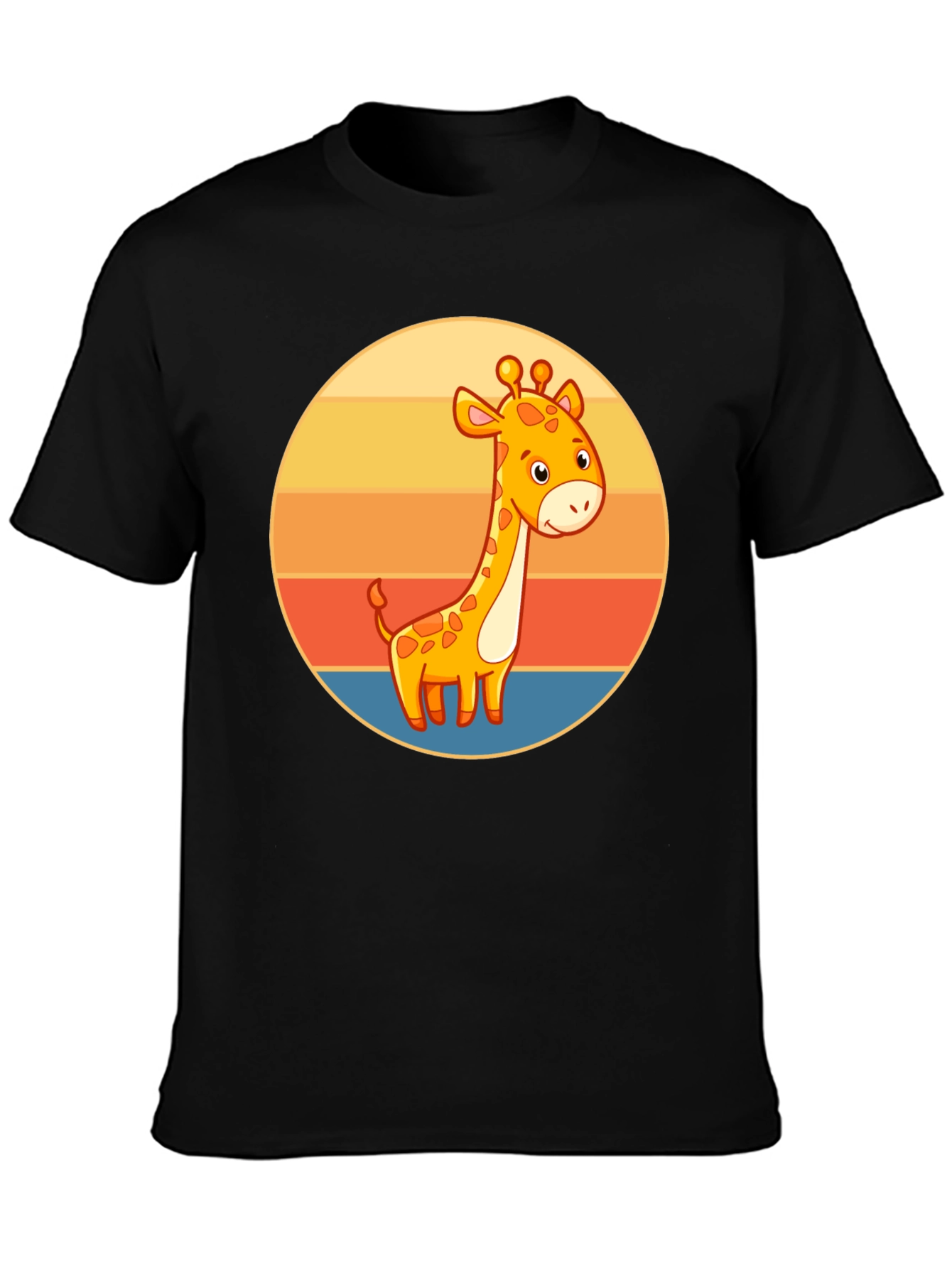 Giraffe Sunset Graphic Tee