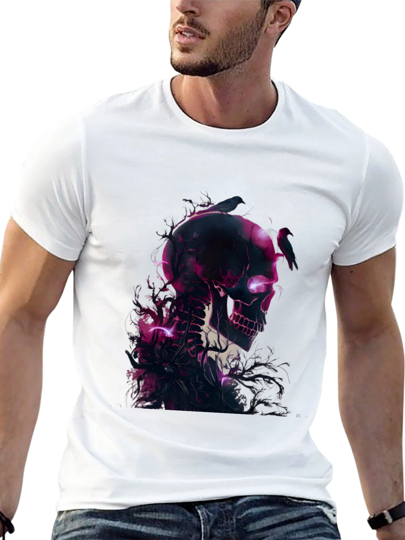 Skull & Raven Graphic Black T-Shirt
