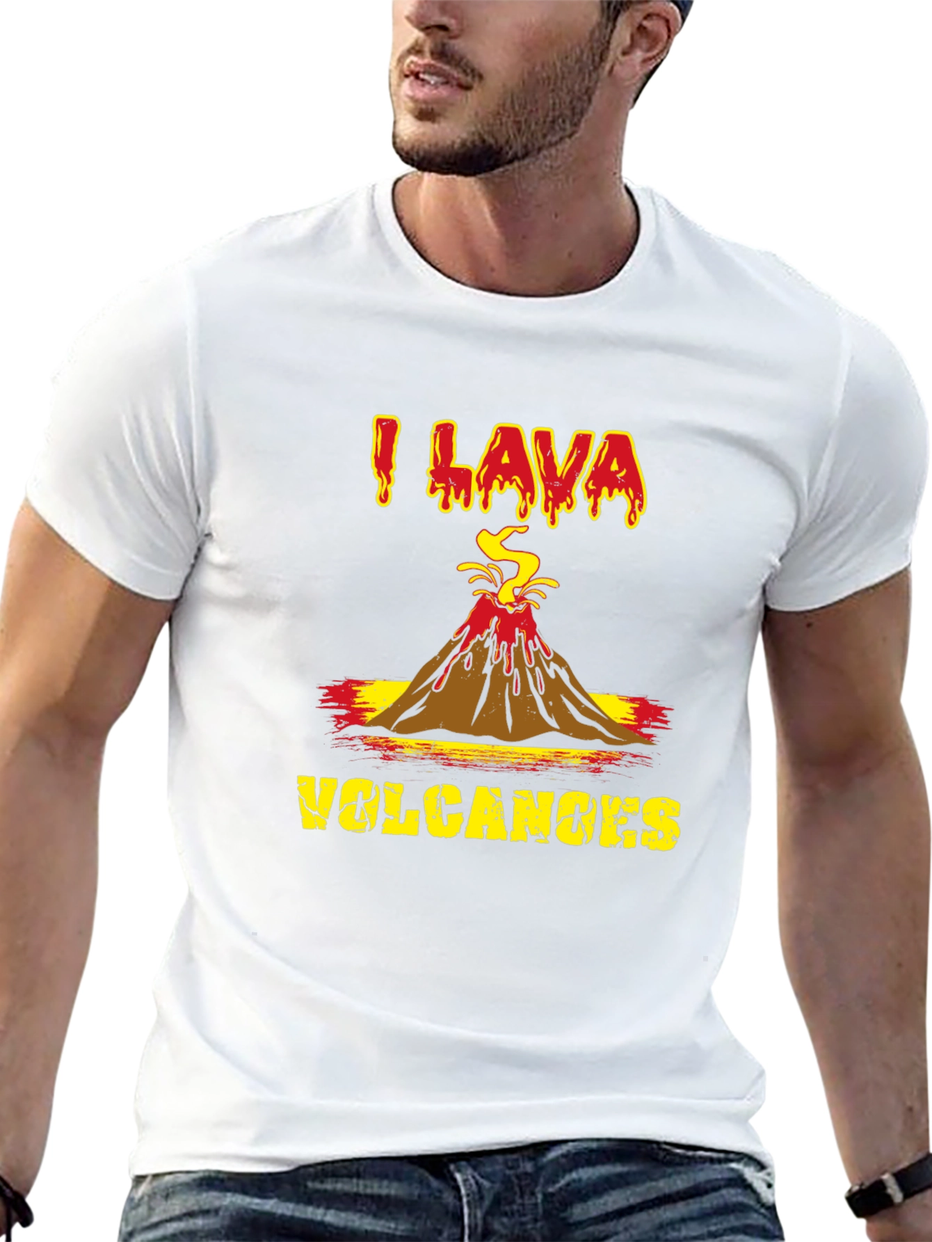 I Lava Volcanoes Graphic T-Shirt - Black