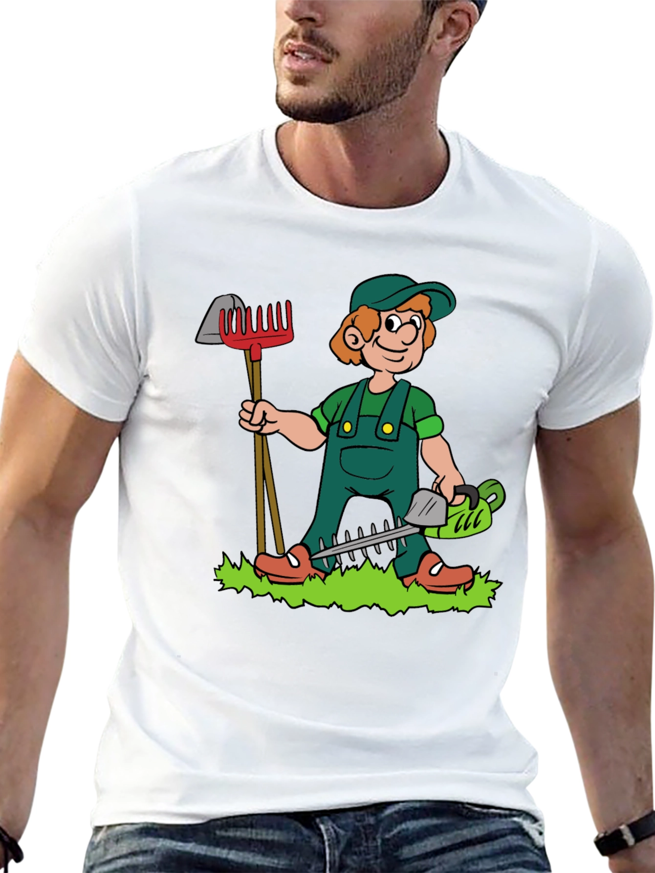 Gardener Cartoon T-Shirt